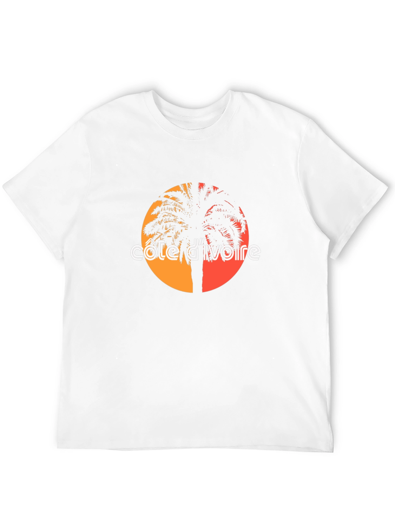Côte dIvoire Palm Tree Graphic Tee - Black