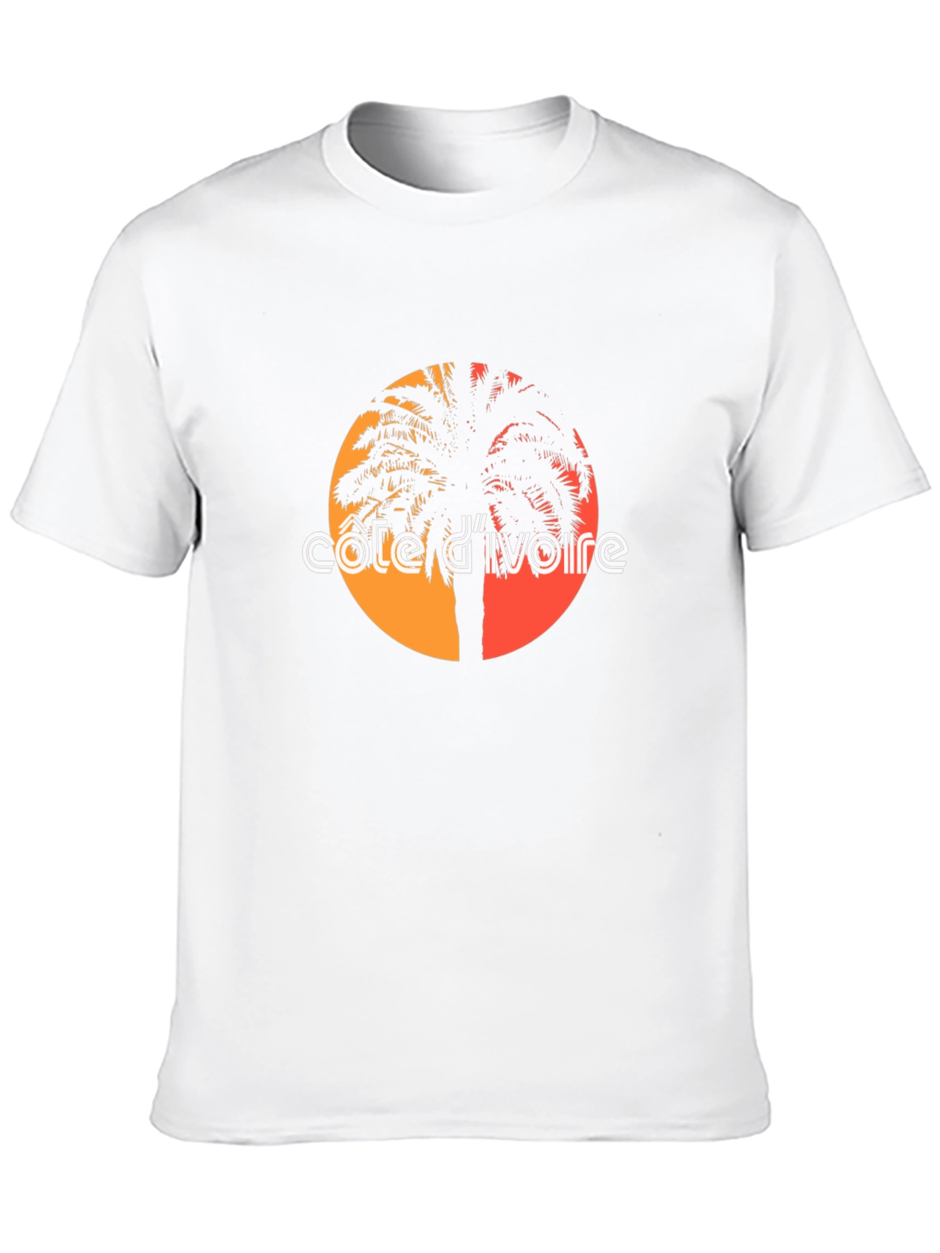 Côte dIvoire Palm Tree Graphic Tee - Black