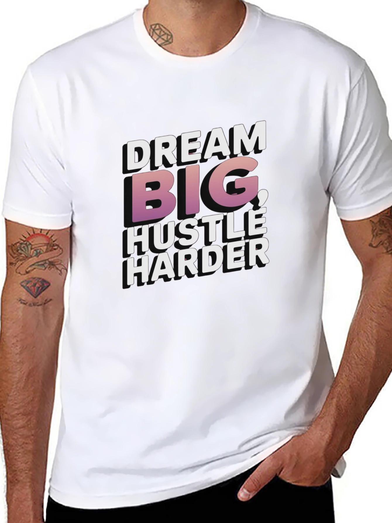 Dream Big Hustle Harder Graphic Tee