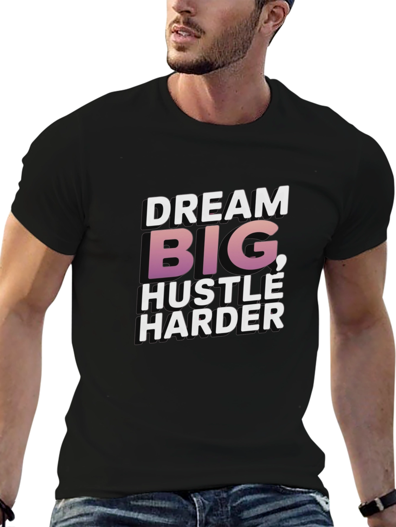 Dream Big Hustle Harder Graphic Tee