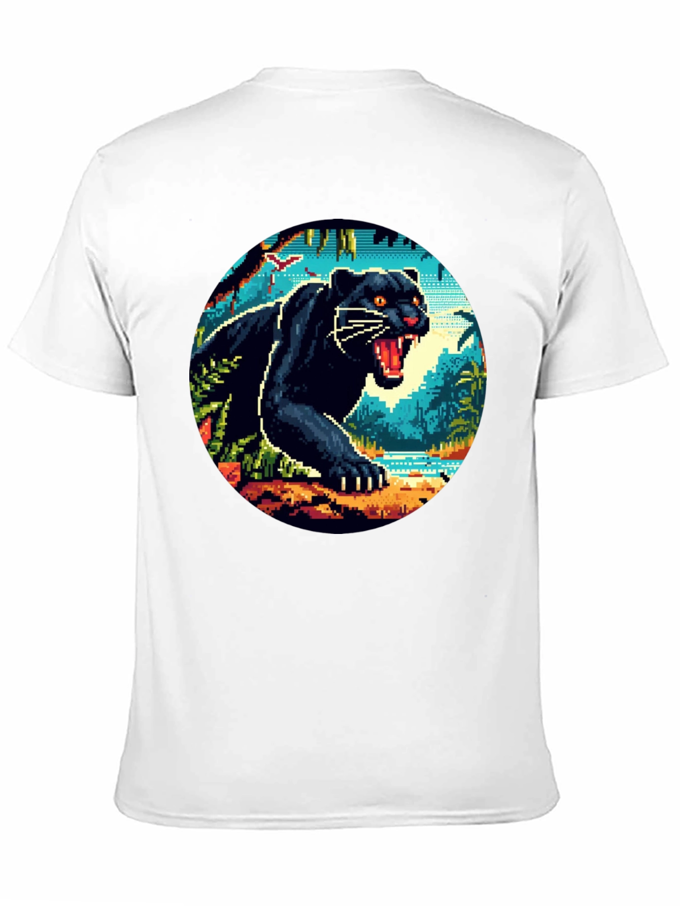 Pixel Panther Graphic Tee - Cool Retro Style