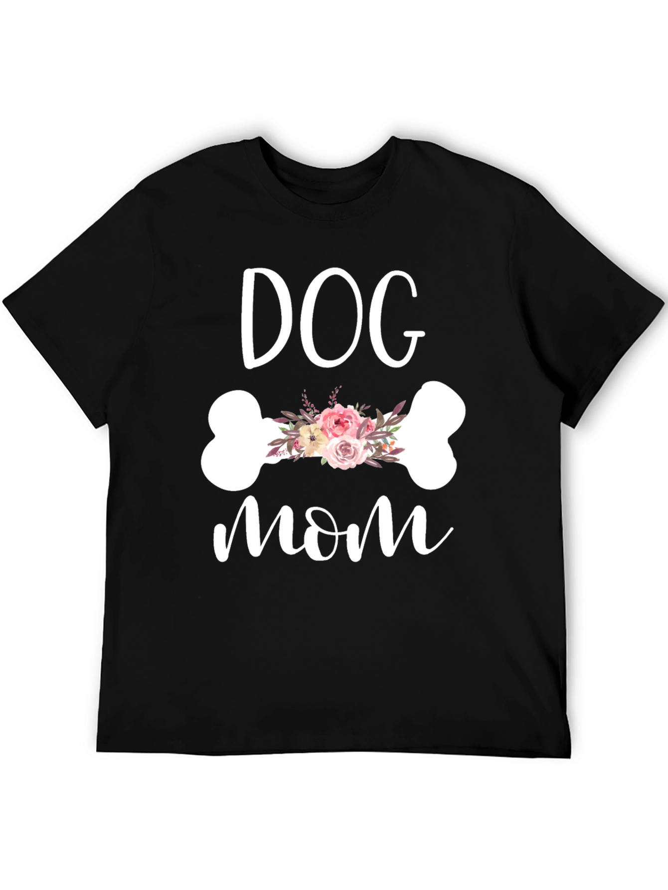 Dog Mom Floral Bone Graphic Tee