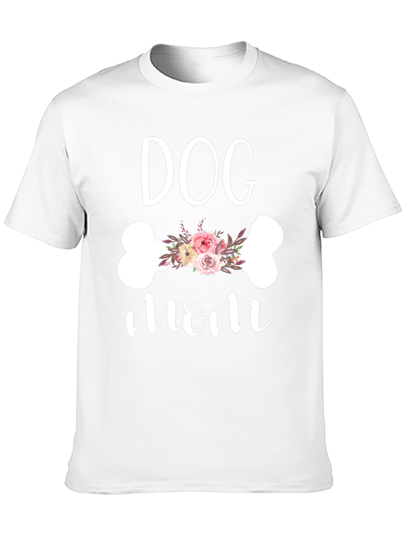 Dog Mom Floral Bone Graphic Tee