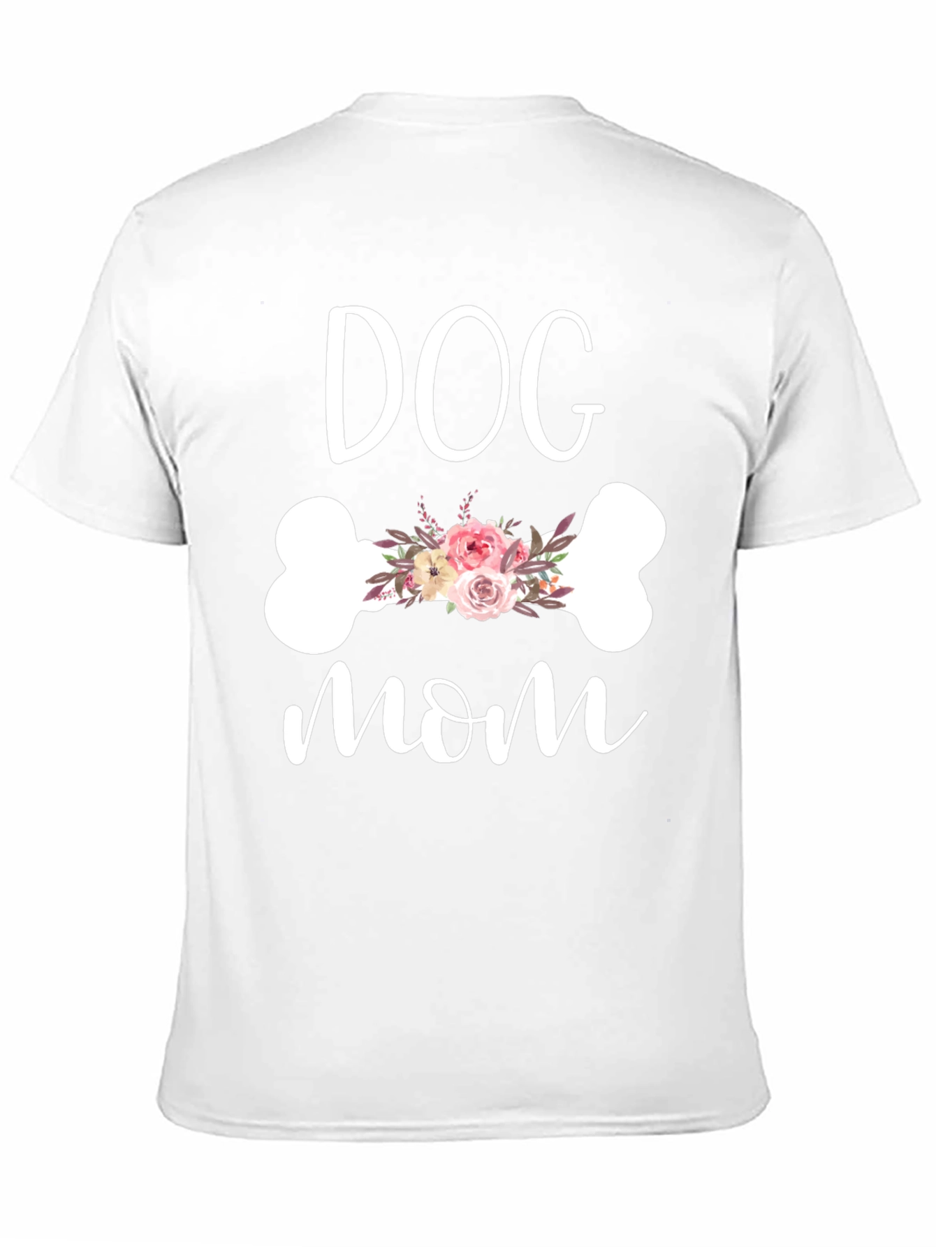 Dog Mom Floral Bone Graphic Tee