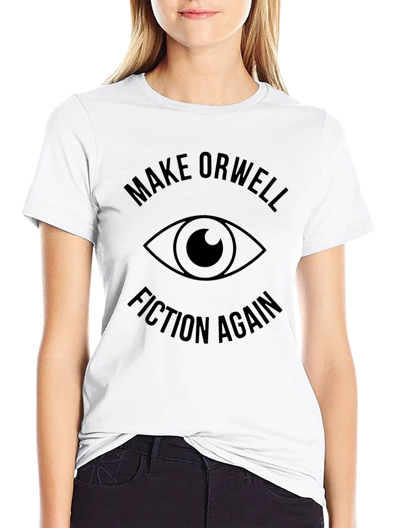 Make Orwell Fiction Again Graphic Tee - Black