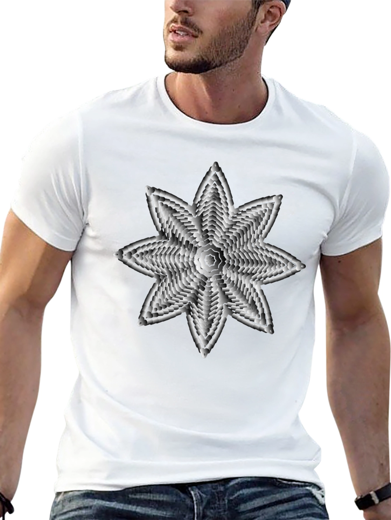 Abstract Starburst Graphic Tee
