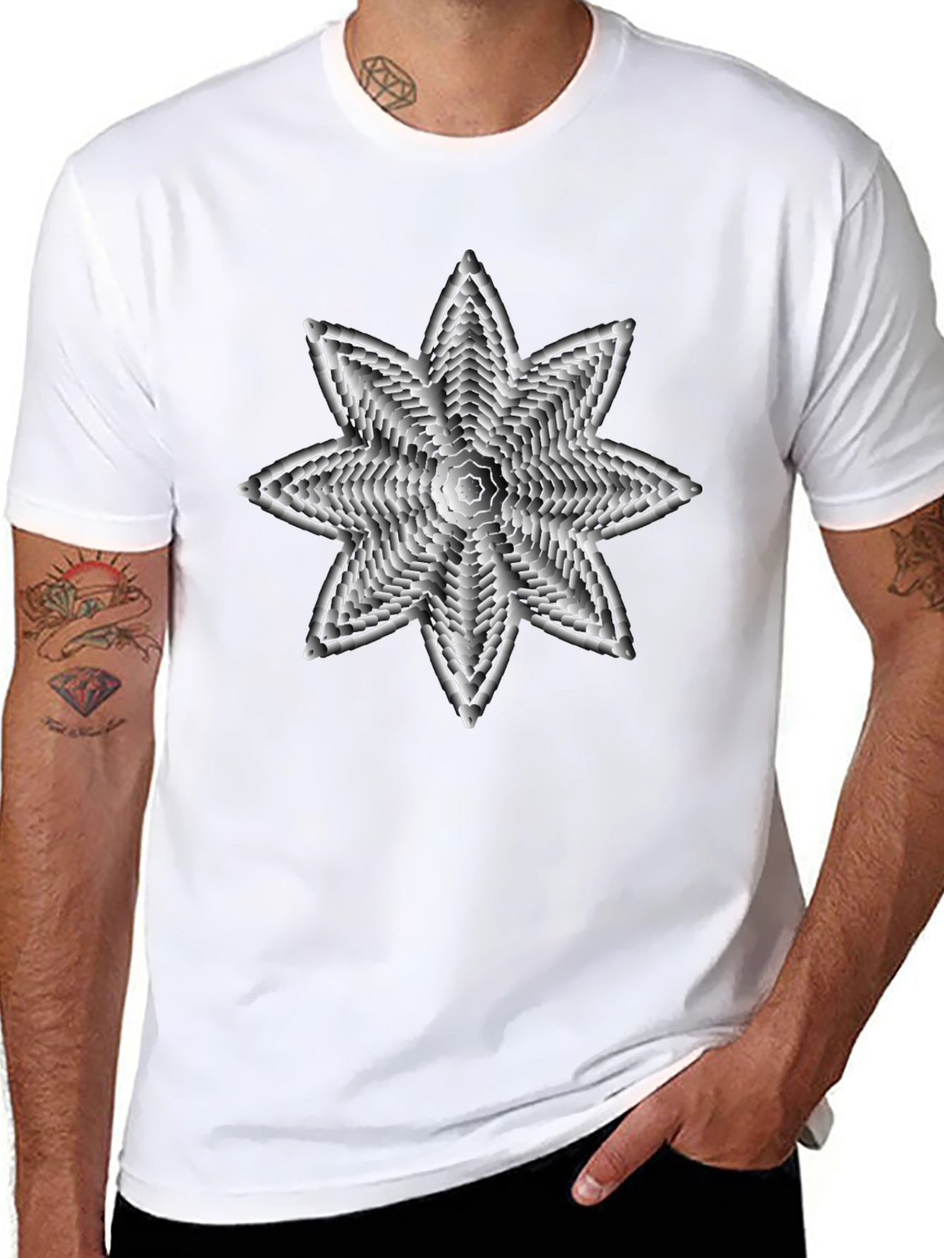 Abstract Starburst Graphic Tee