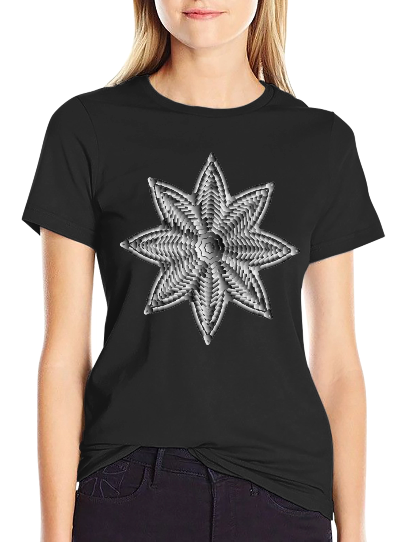 Abstract Starburst Graphic Tee