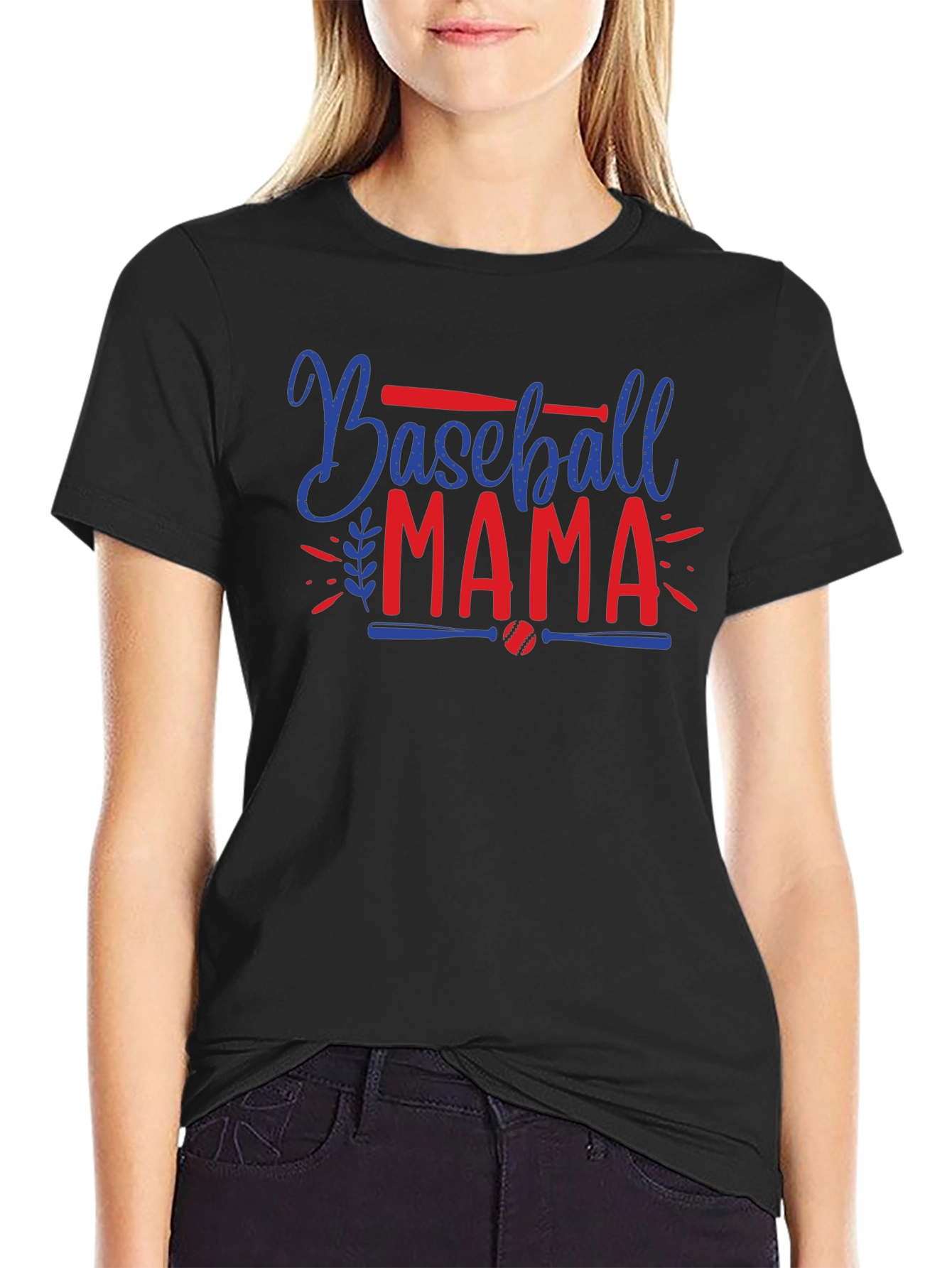 Baseball Mama Graphic Tee - Sporty Mom Shirt