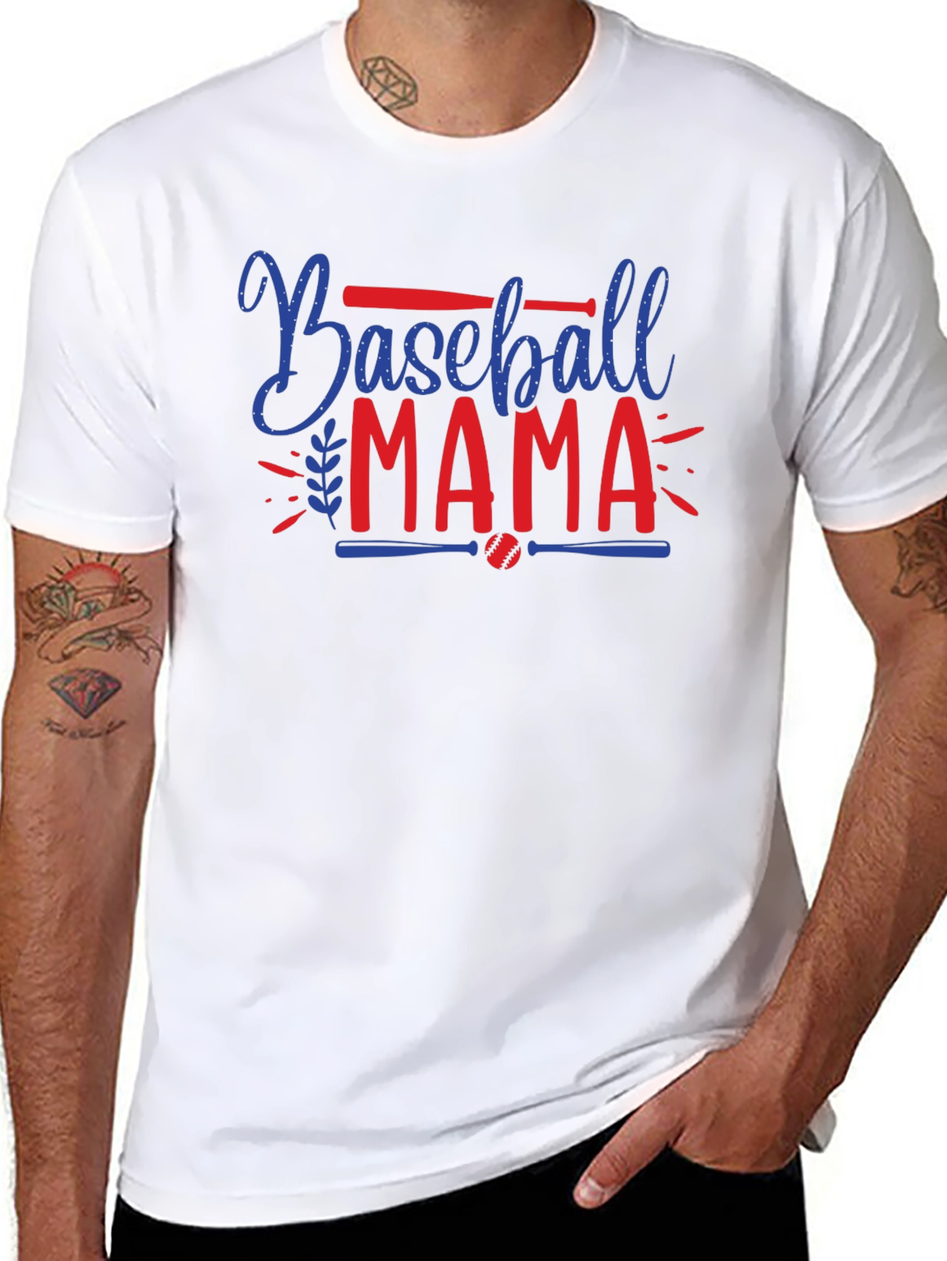 Baseball Mama Graphic Tee - Sporty Mom Shirt