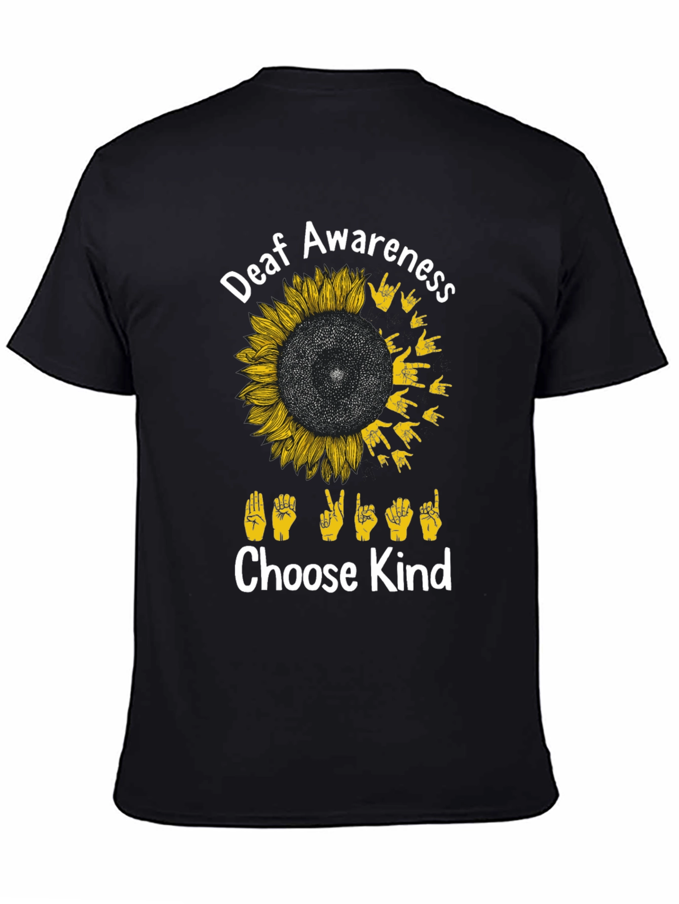Deaf Awareness Sunflower T-Shirt - Choose Kind