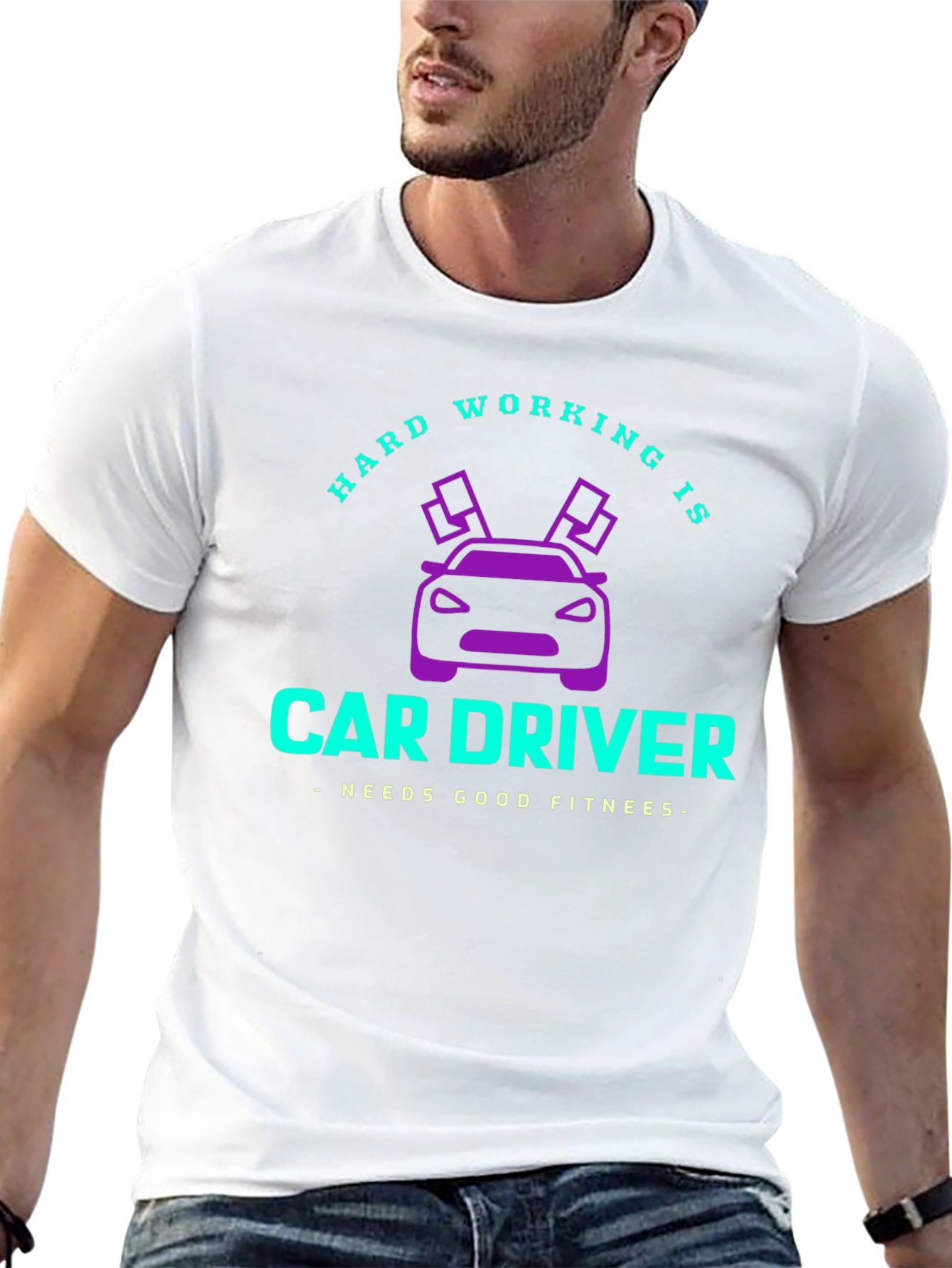 Hard Working Car Driver Graphic Tee