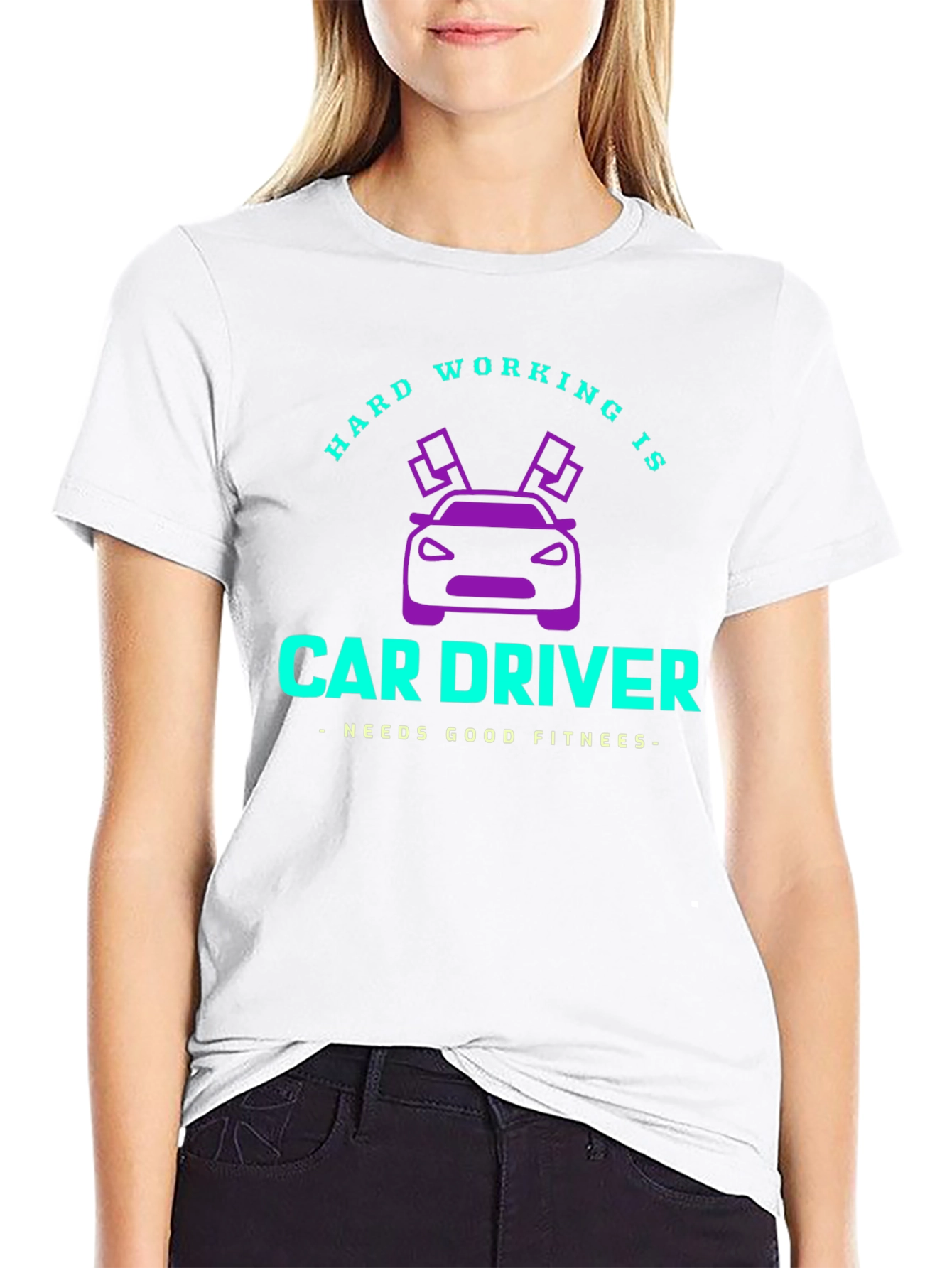 Hard Working Car Driver Graphic Tee