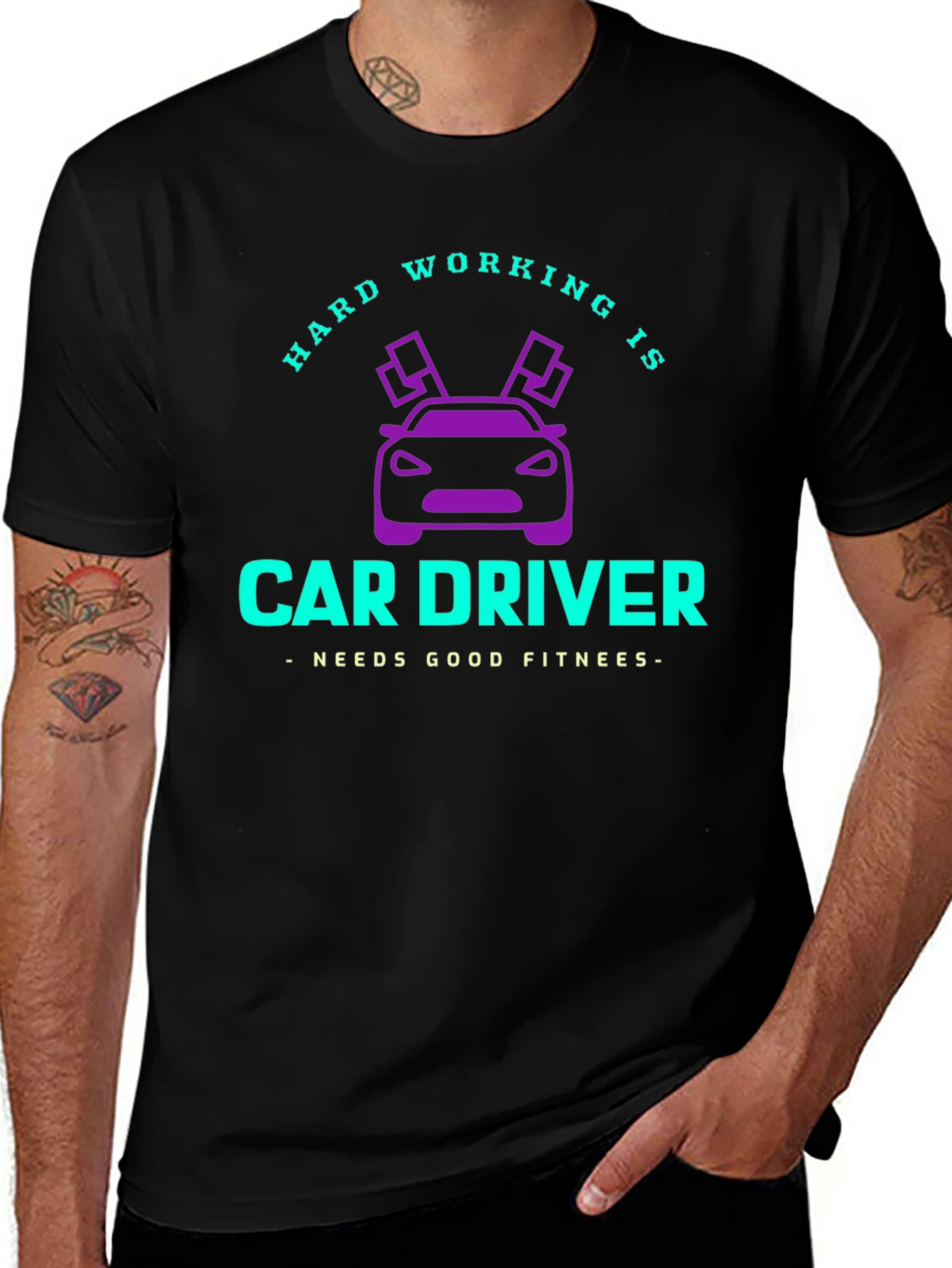 Hard Working Car Driver Graphic Tee