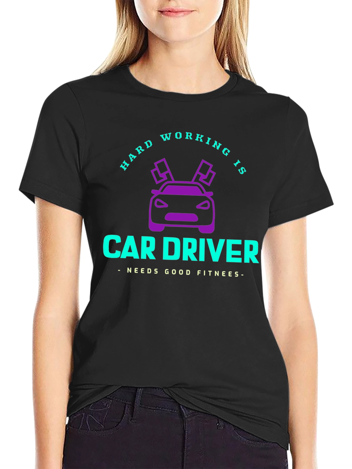 Hard Working Car Driver Graphic Tee