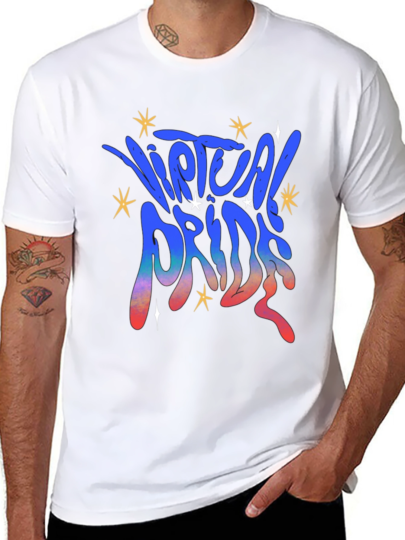 Virtual Pride Graphic Tee - Black Unisex T-Shirt