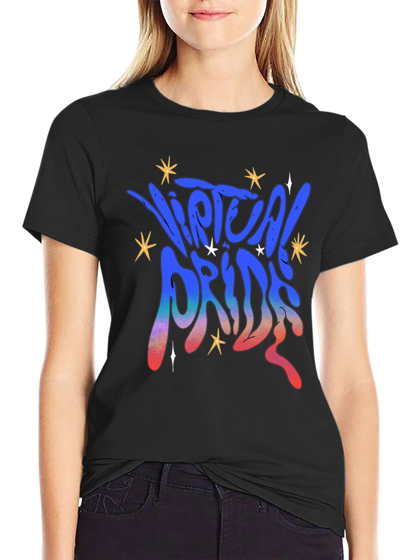 Virtual Pride Graphic Tee - Black Unisex T-Shirt