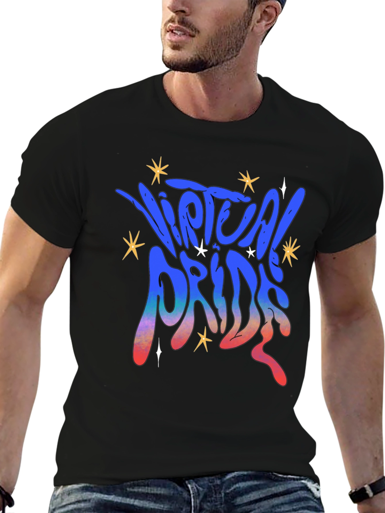 Virtual Pride Graphic Tee - Black Unisex T-Shirt