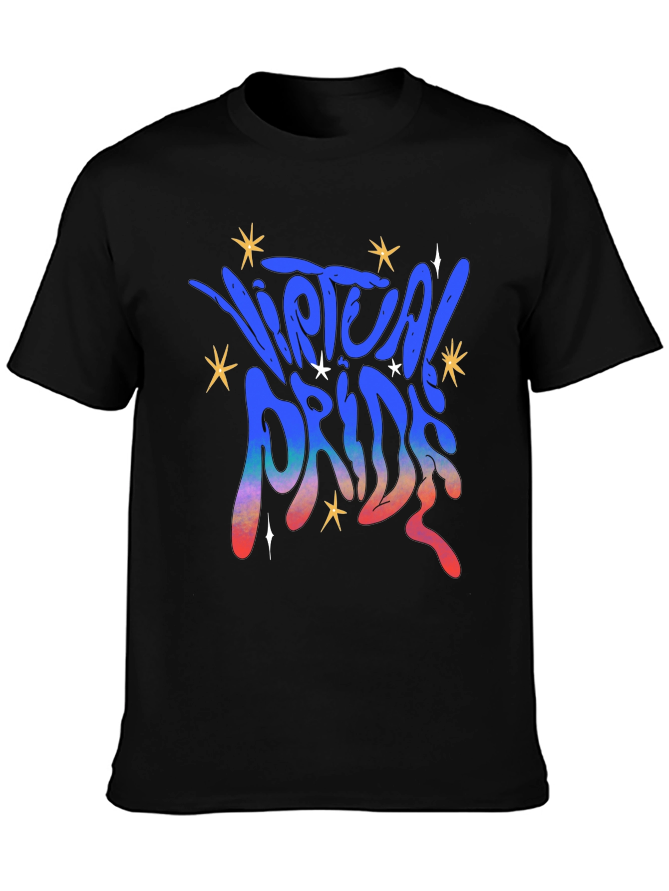Virtual Pride Graphic Tee - Black Unisex T-Shirt