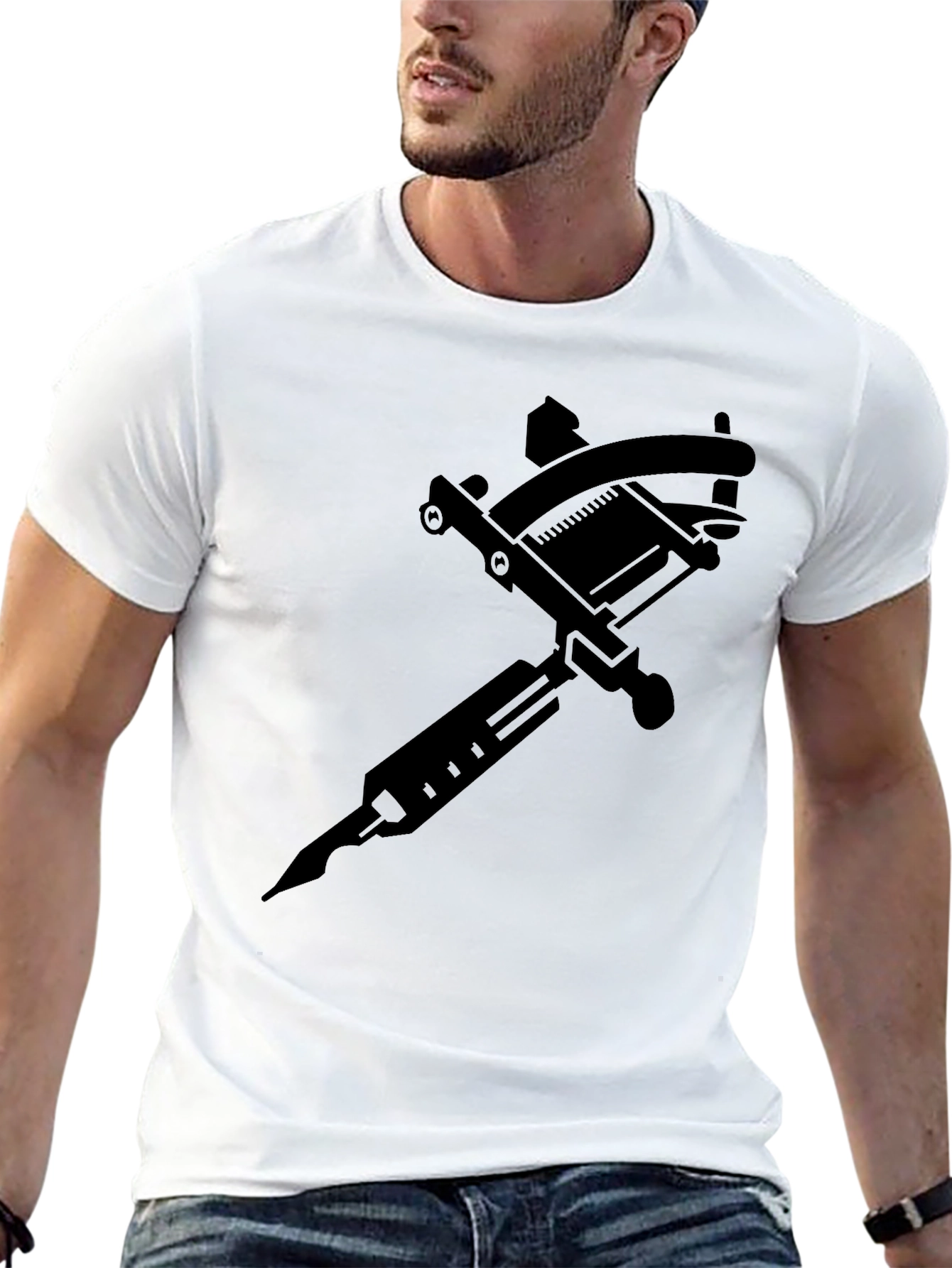Tattoo Machine Graphic Tee - Black