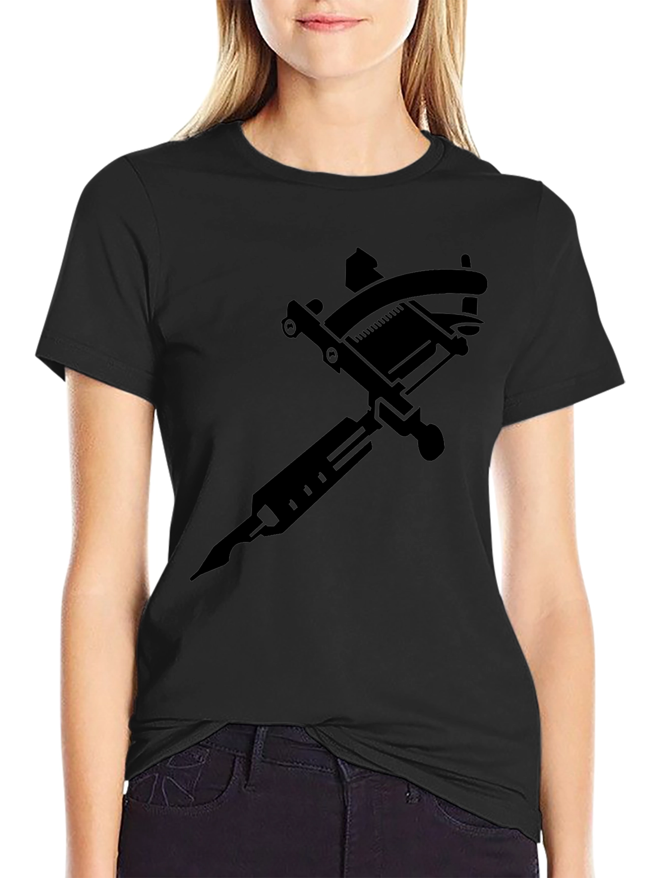 Tattoo Machine Graphic Tee - Black