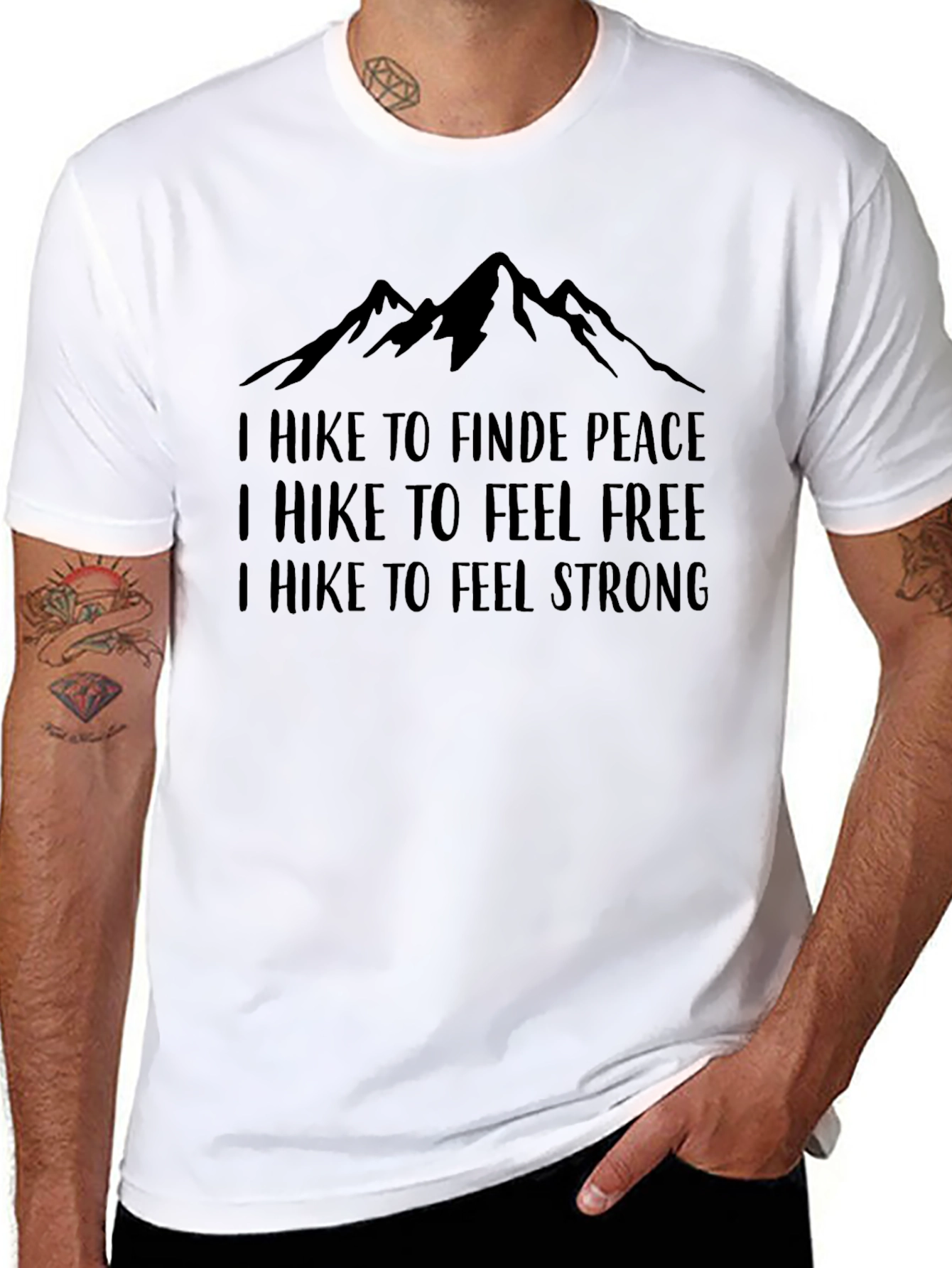 Hikers Motivational Black Graphic Tee