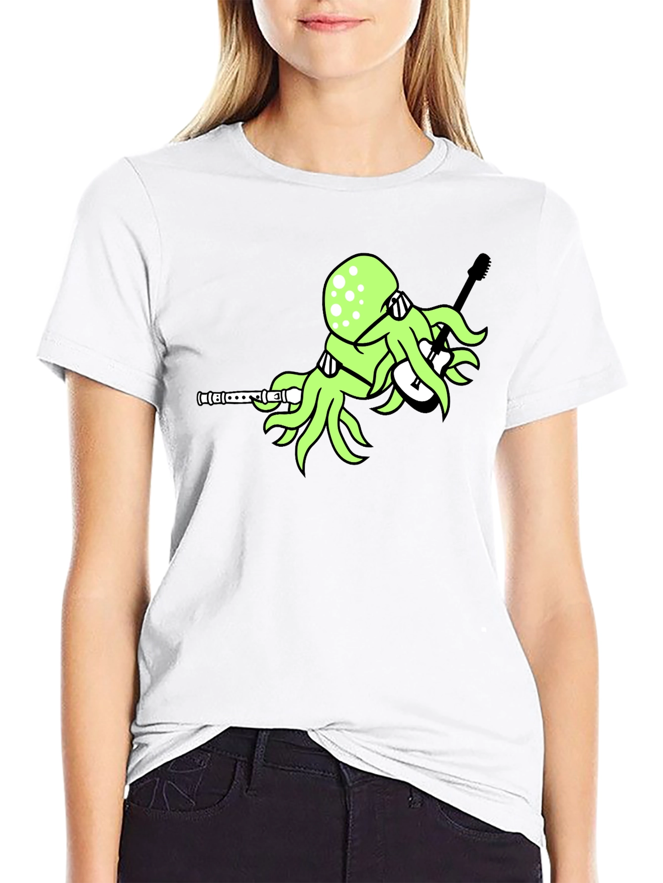 Octopus Guitar Player T-Shirt - Unique Graphic Tee