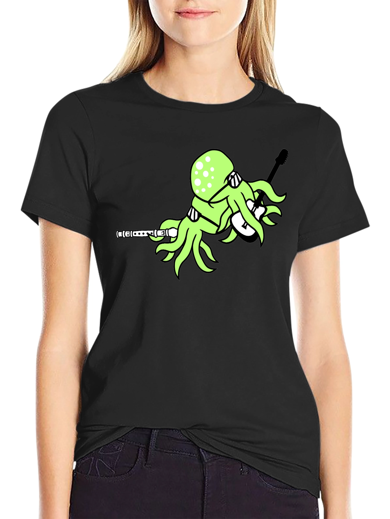 Octopus Guitar Player T-Shirt - Unique Graphic Tee