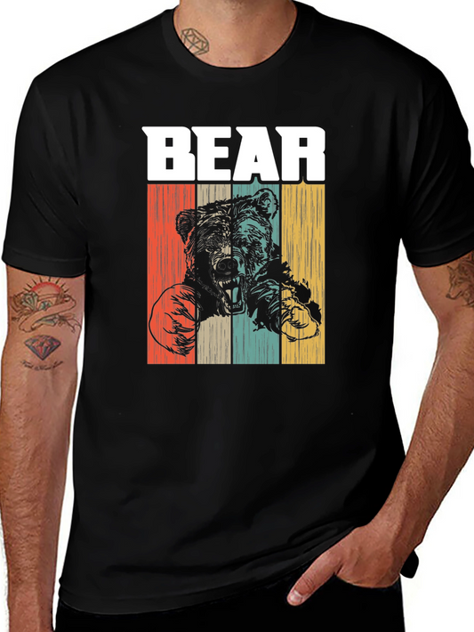 Vintage Style Bear Graphic T-Shirt