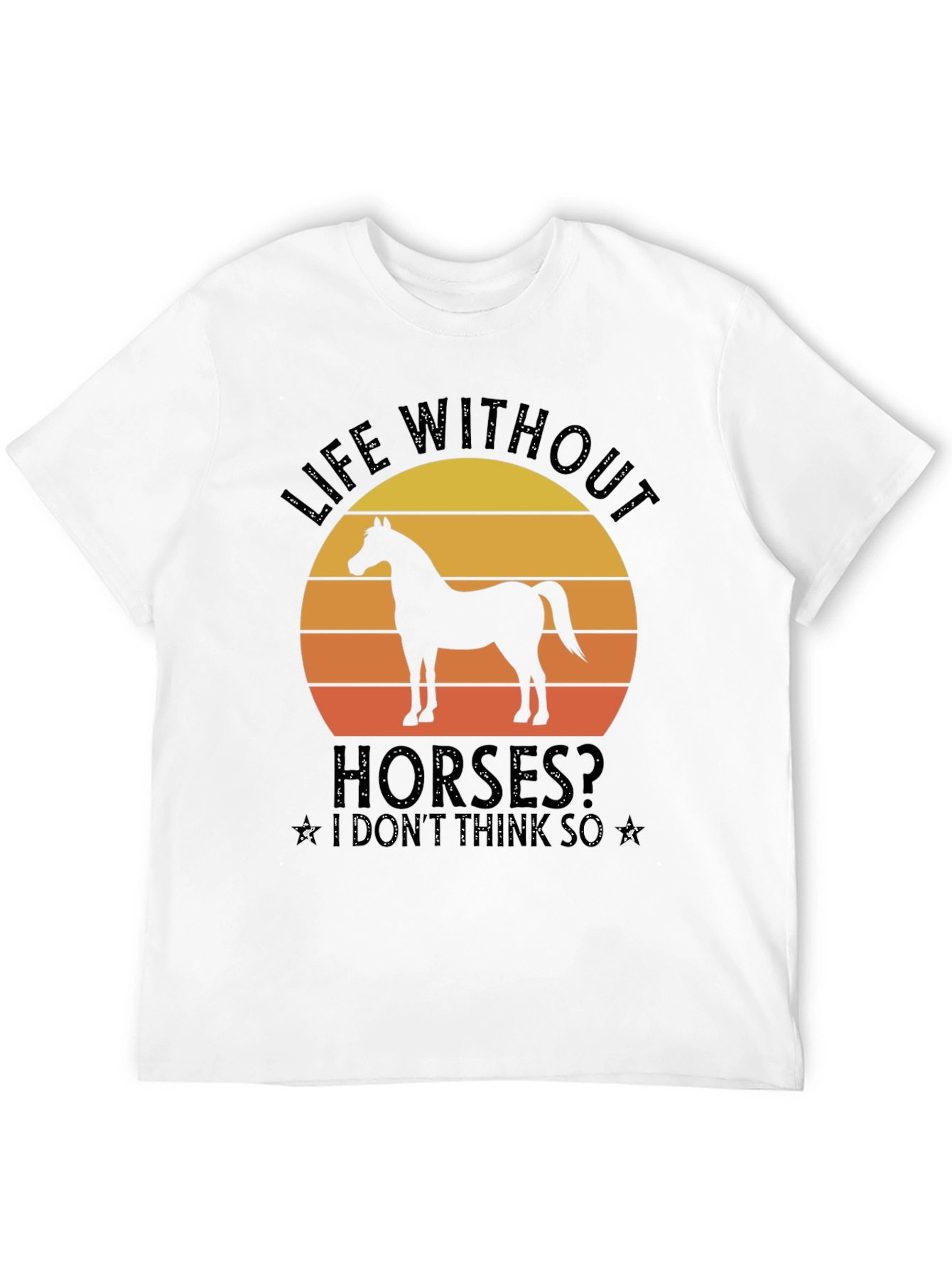 Life Without Horses? Black Graphic Tee