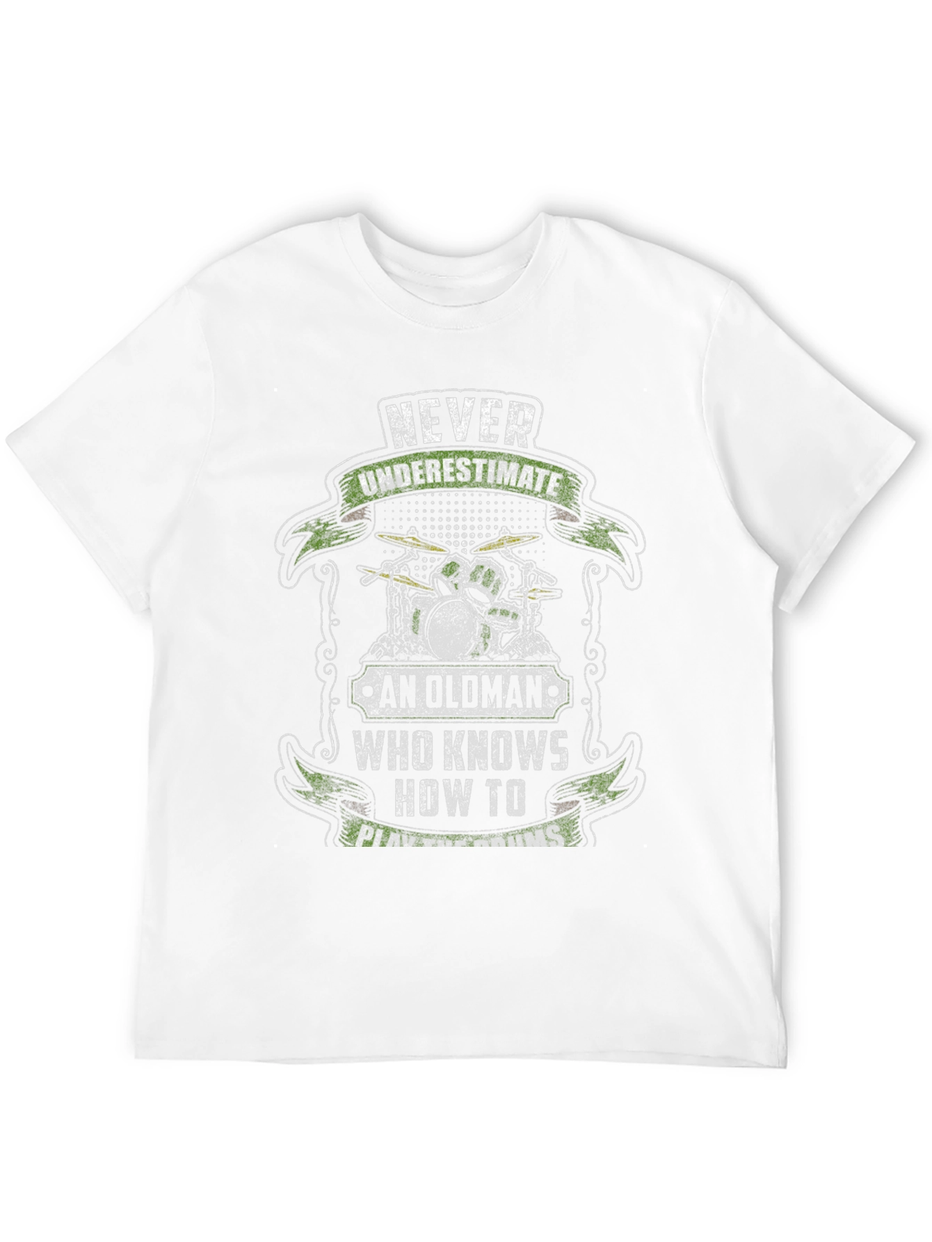 Never Underestimate Old Man Drummer T-Shirt