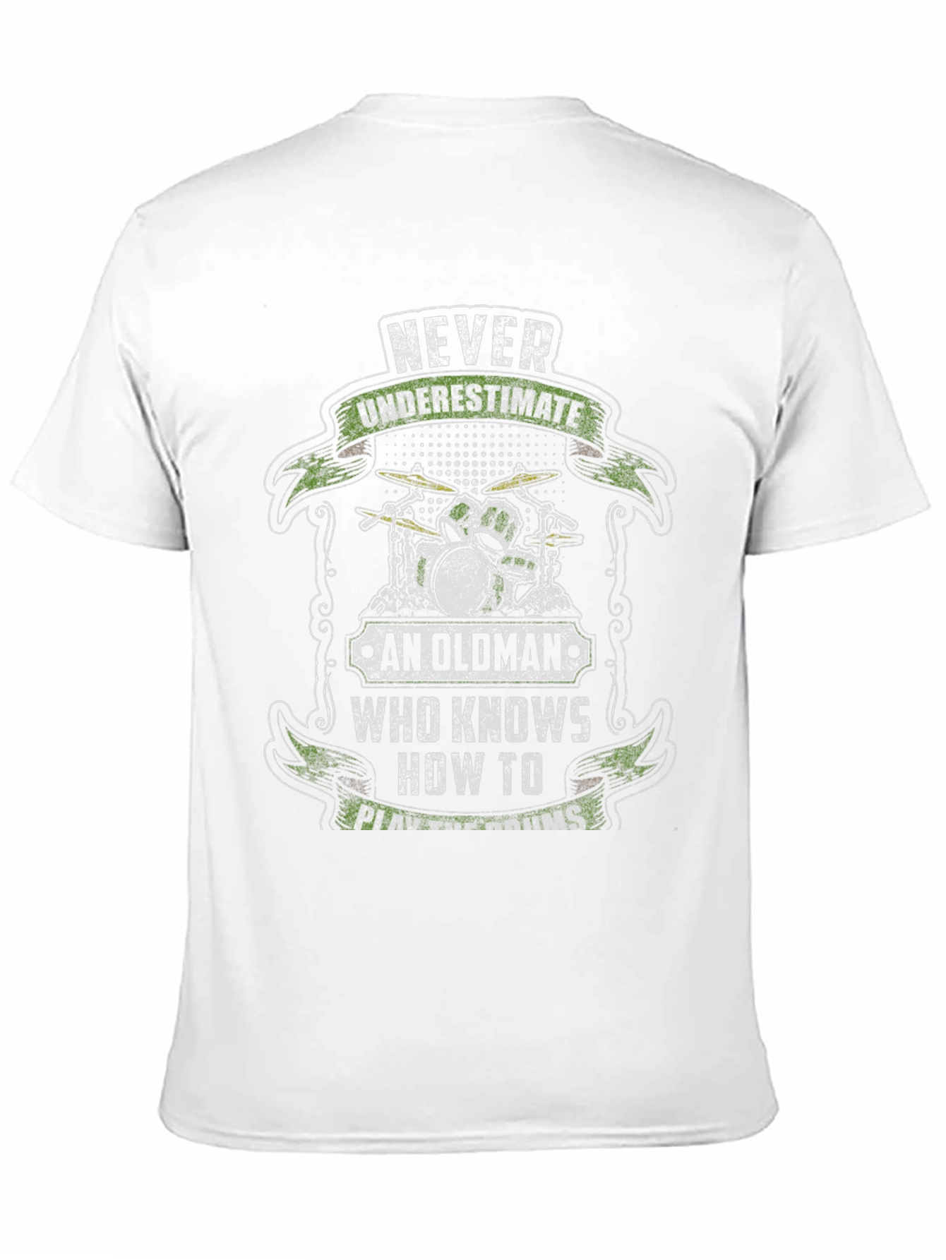Never Underestimate Old Man Drummer T-Shirt