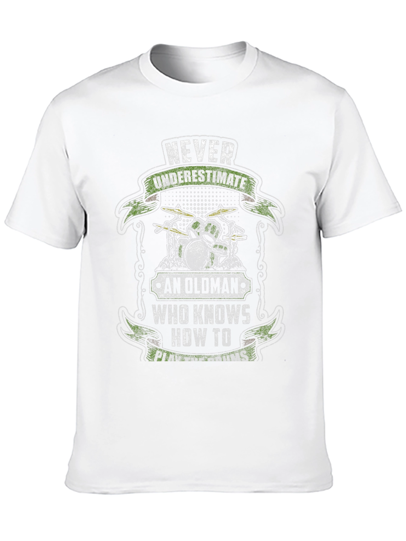 Never Underestimate Old Man Drummer T-Shirt
