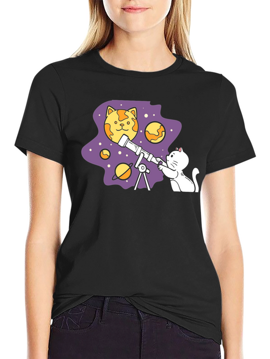 Cat Astronomer T-Shirt - Space Adventure