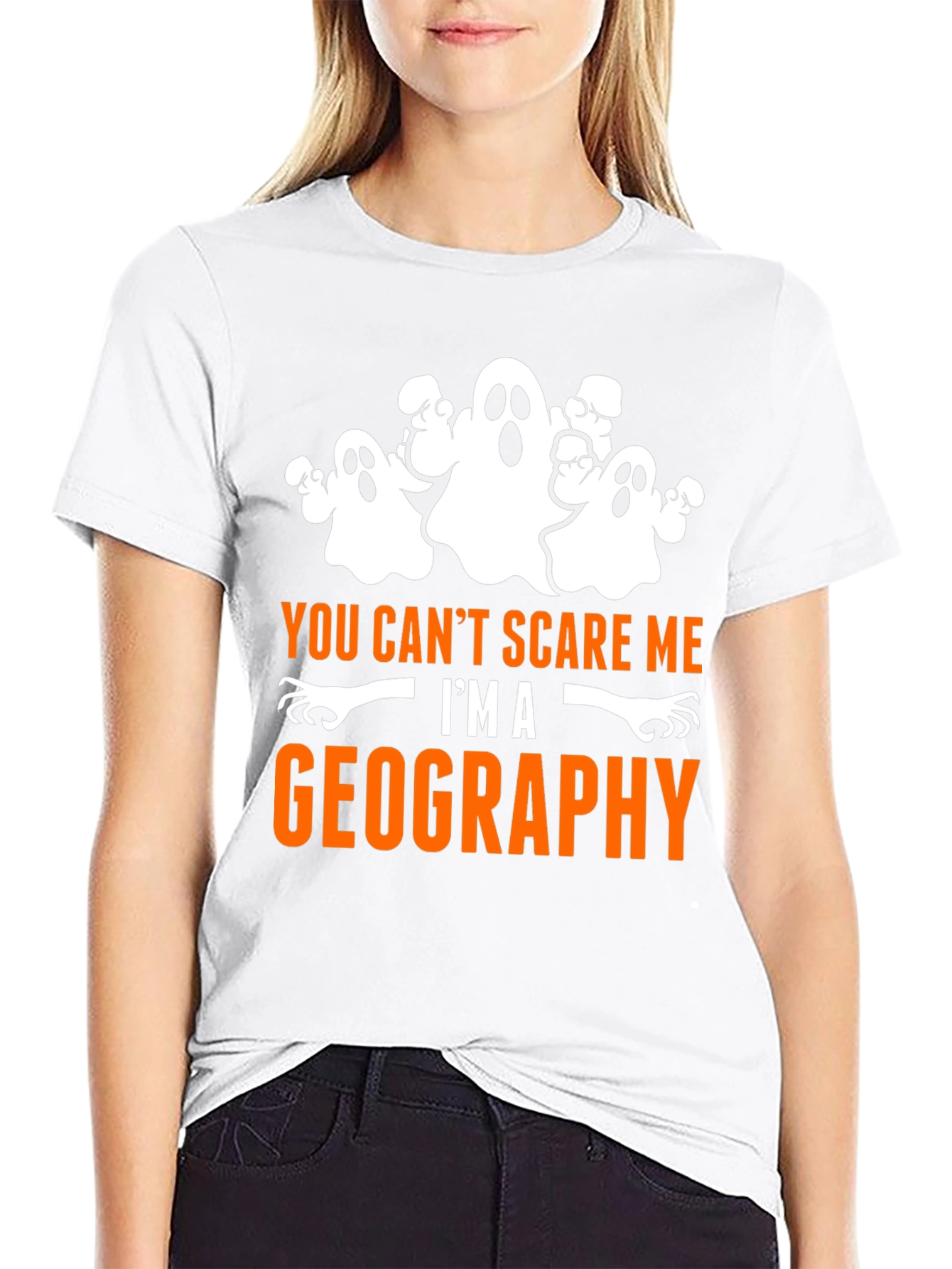 Geography Halloween T-Shirt - You Cant Scare Me!