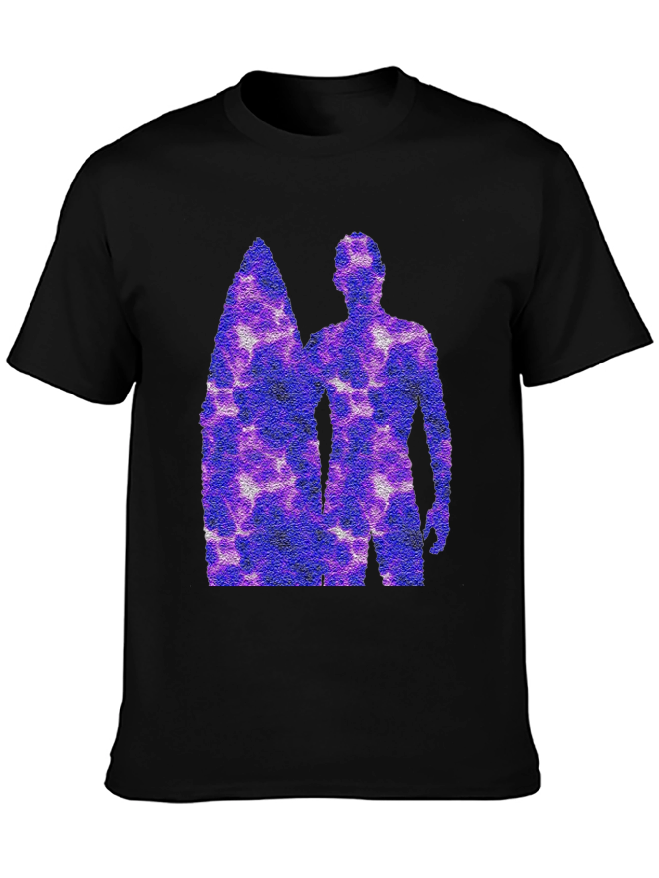 Surfer Graphic Tee - Black Cotton Shirt