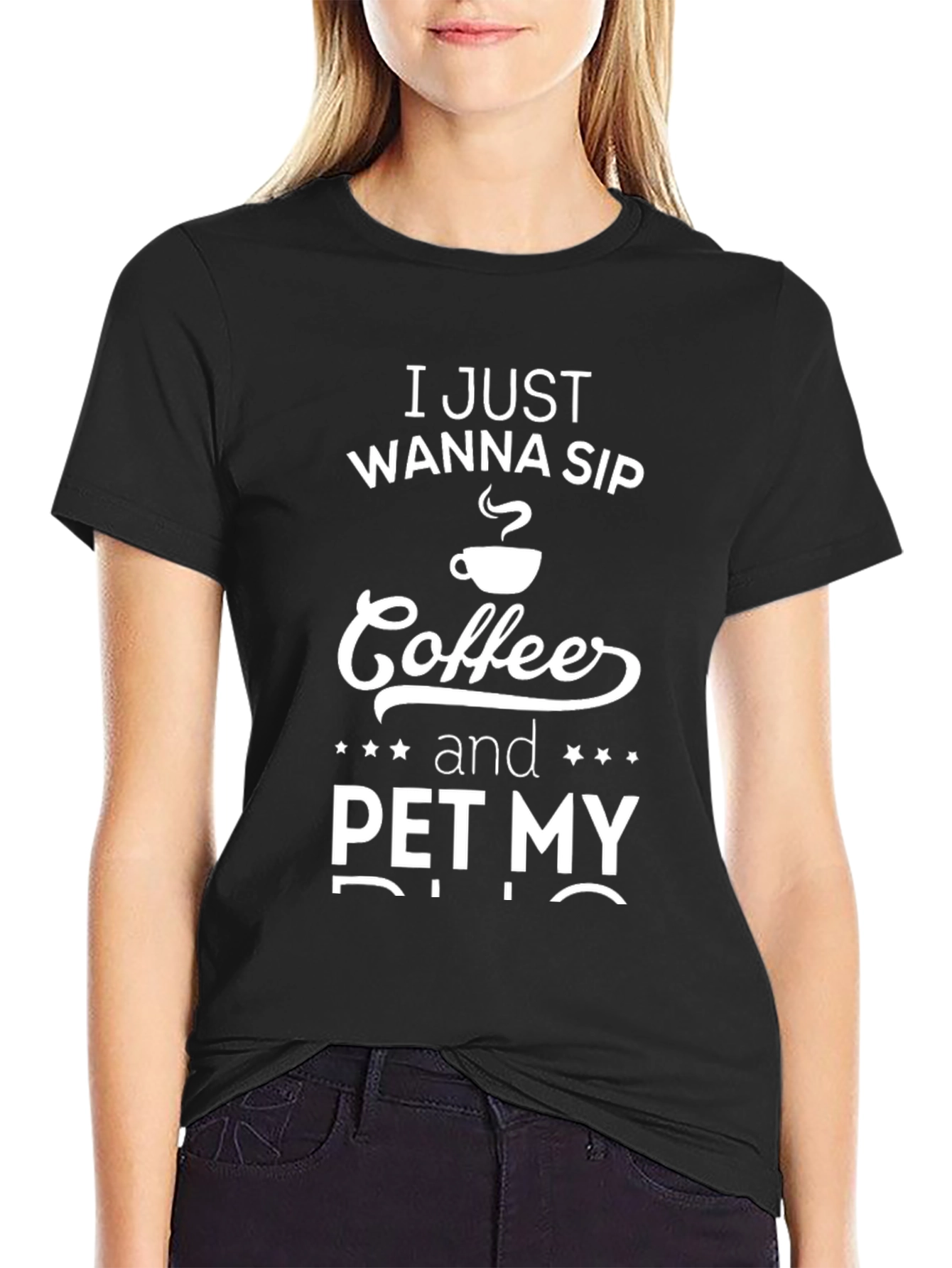 Coffee & Pet My Dog Graphic T-Shirt