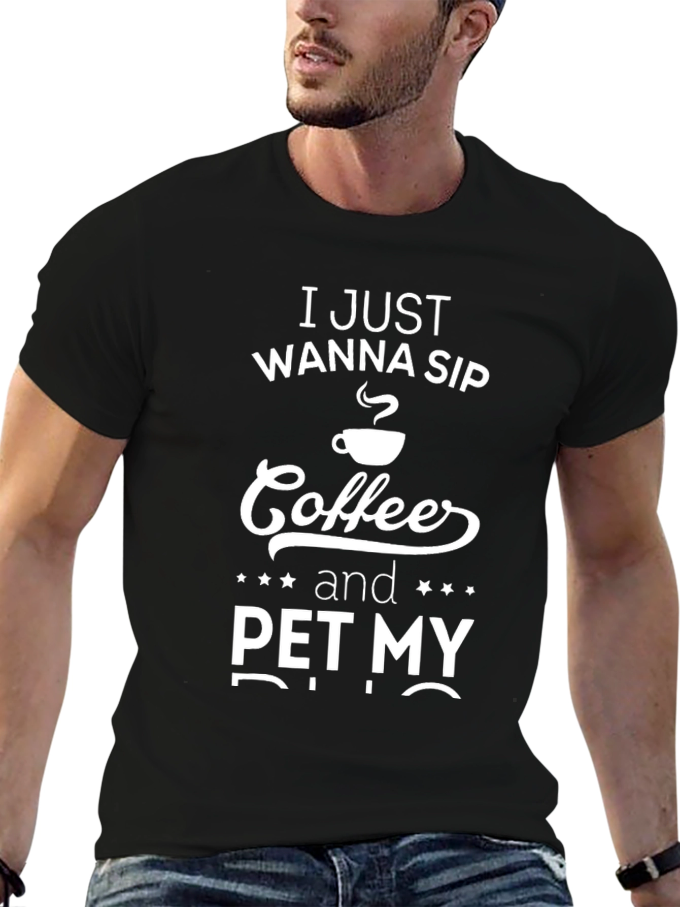 Coffee & Pet My Dog Graphic T-Shirt