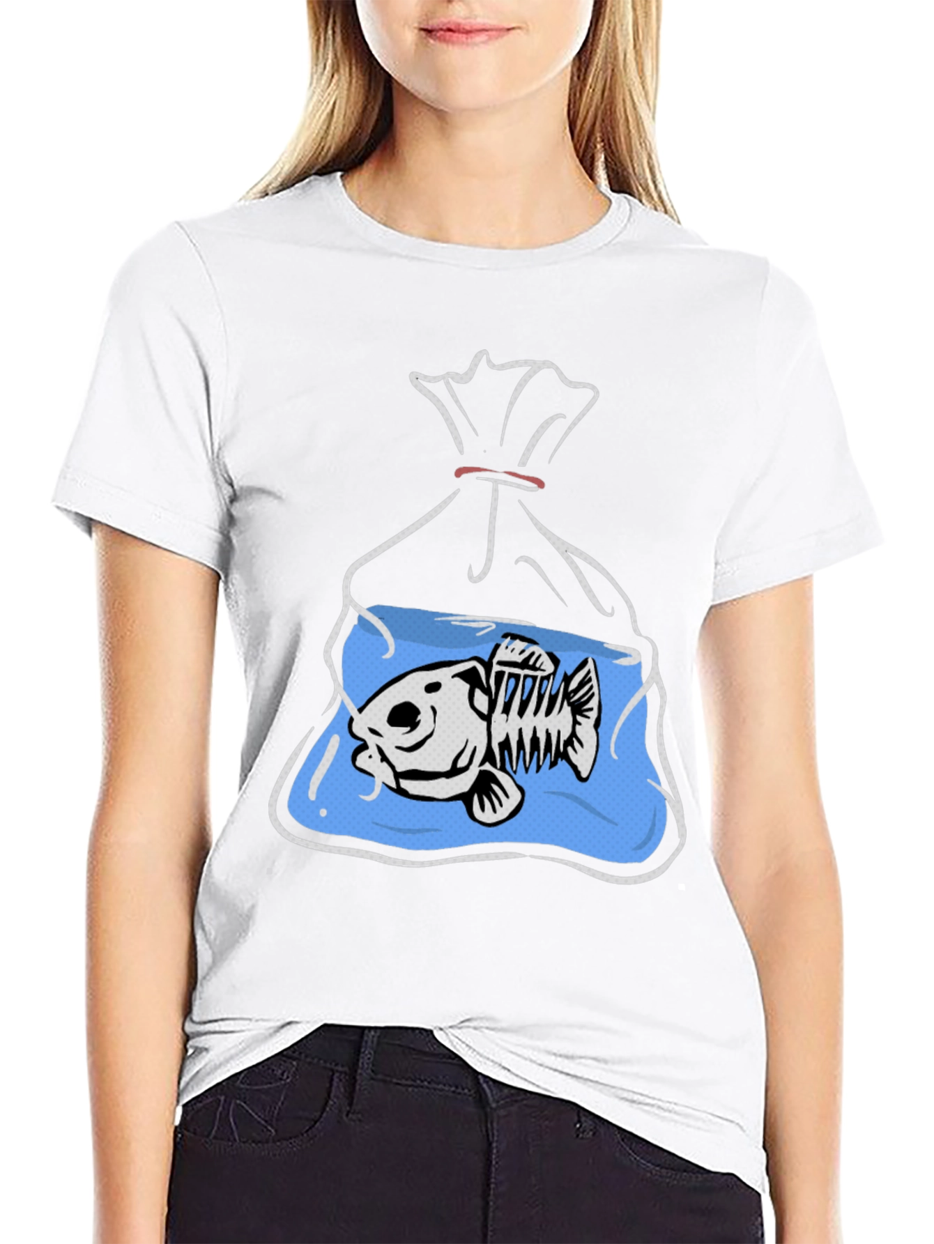 Fish Bones in Bag Graphic Tee