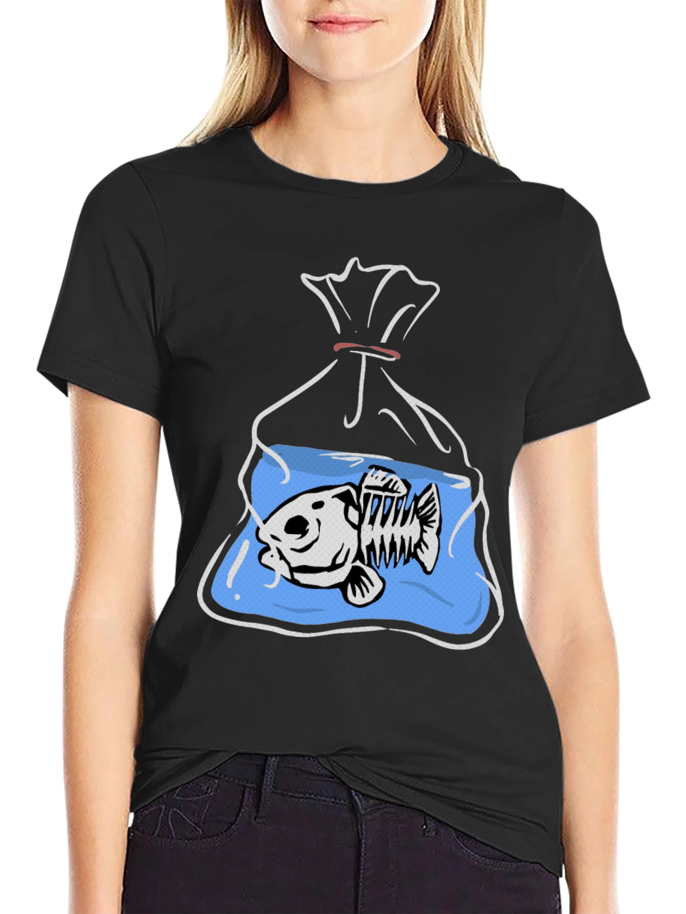 Fish Bones in Bag Graphic Tee