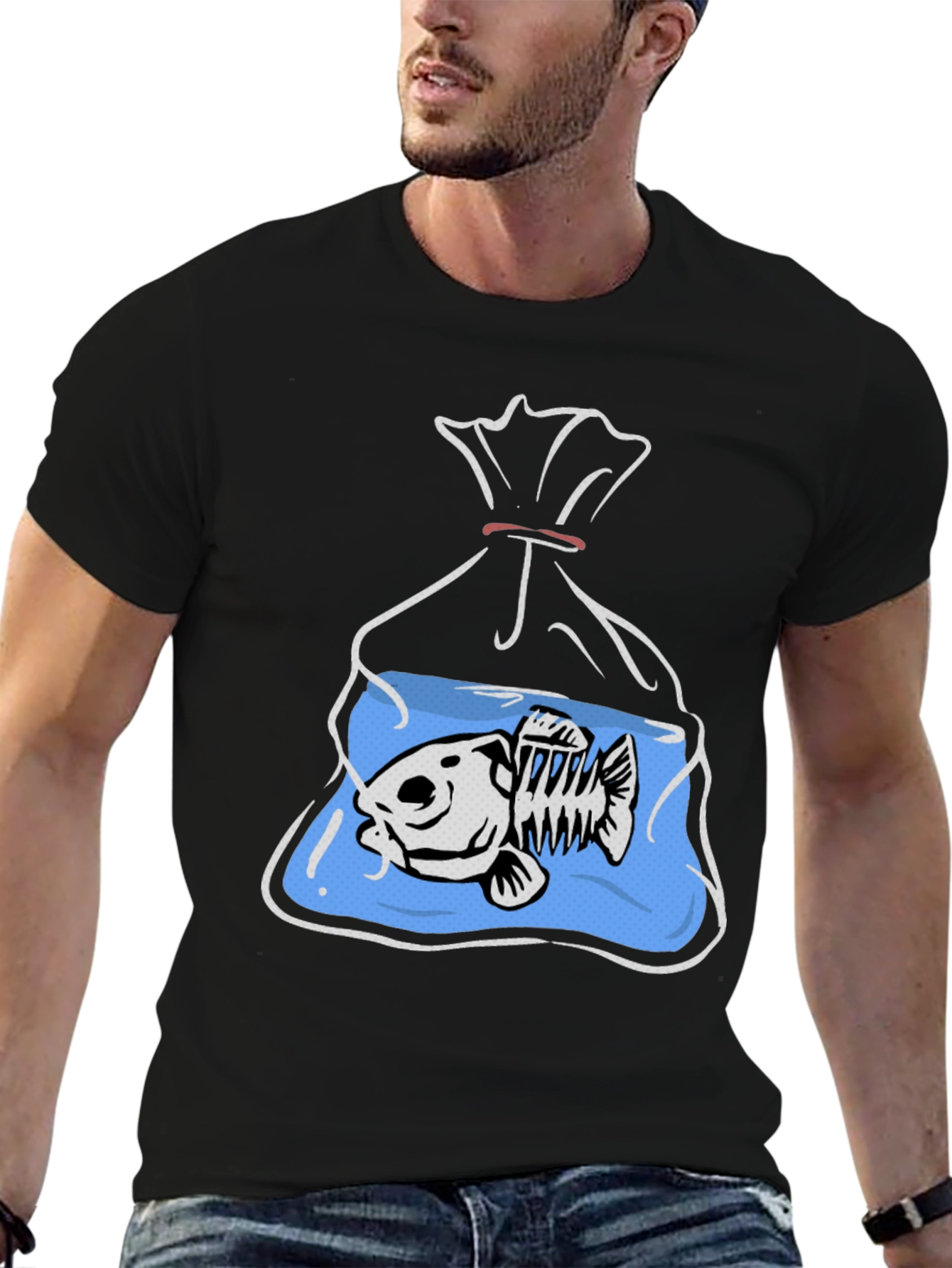 Fish Bones in Bag Graphic Tee