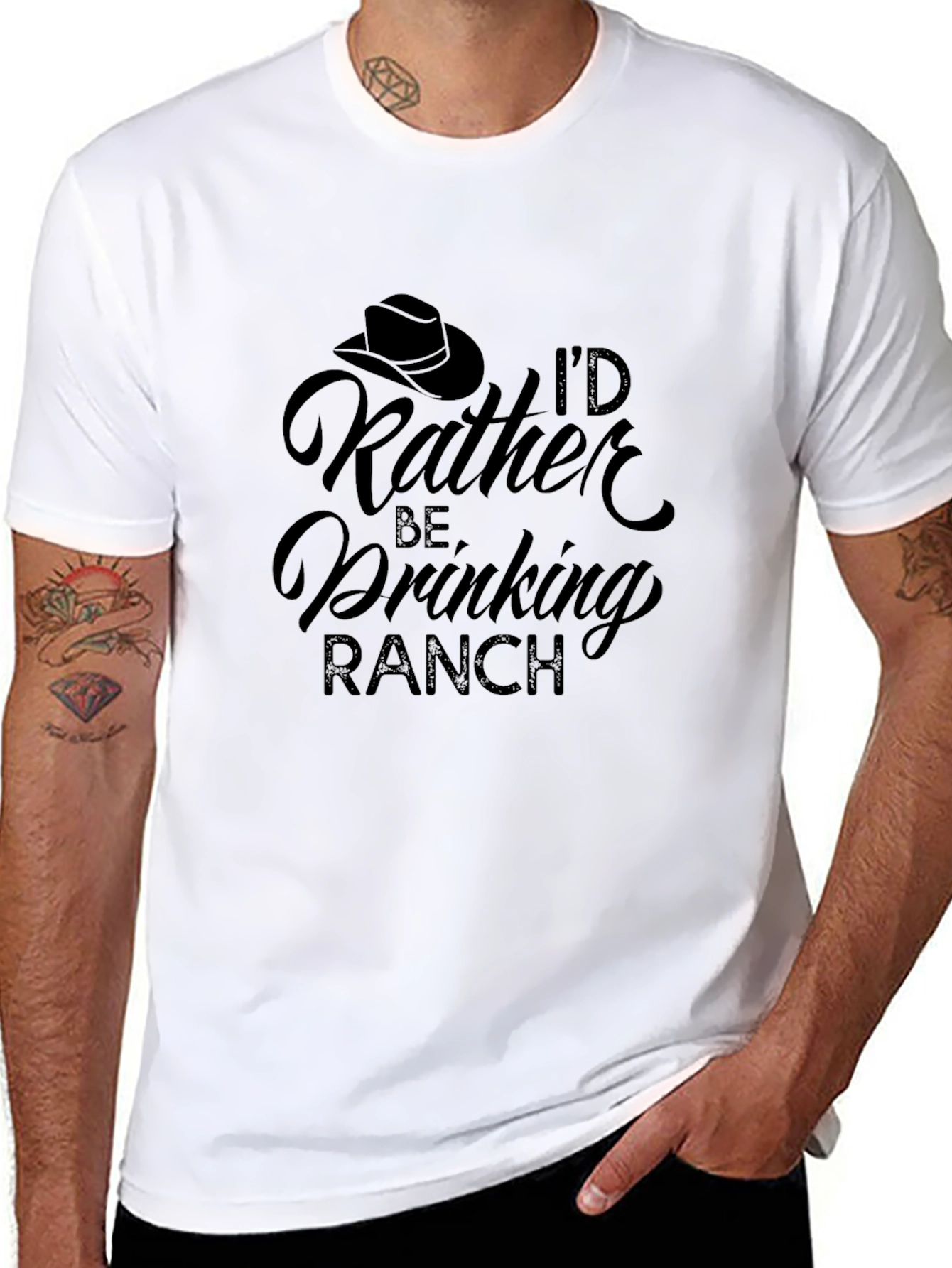 Id Rather Be Drinking Ranch T-Shirt