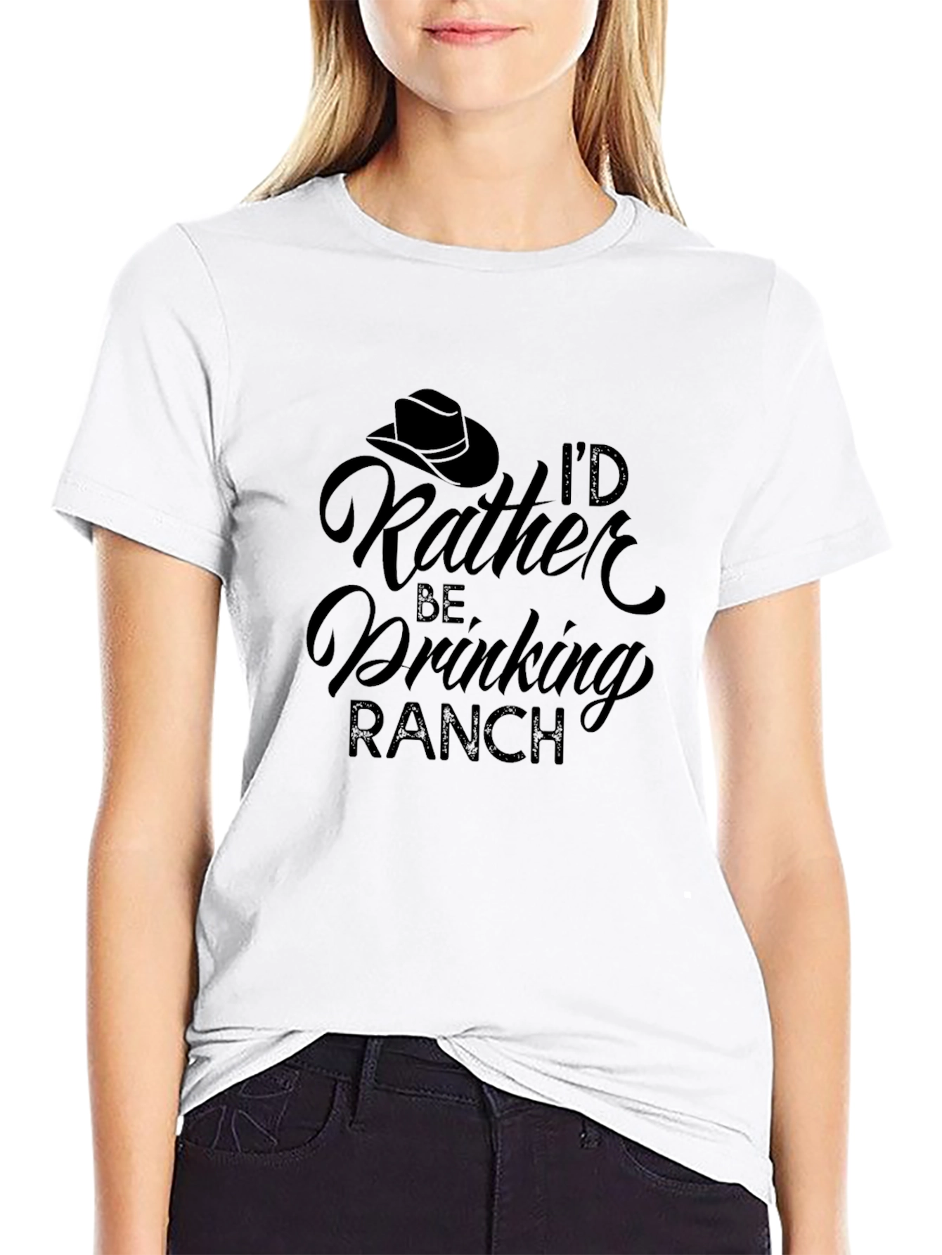 Id Rather Be Drinking Ranch T-Shirt