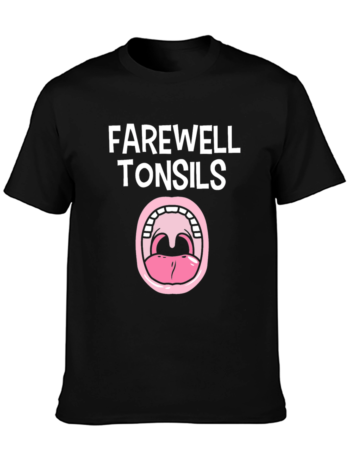 Farewell Tonsils Black Graphic Tee
