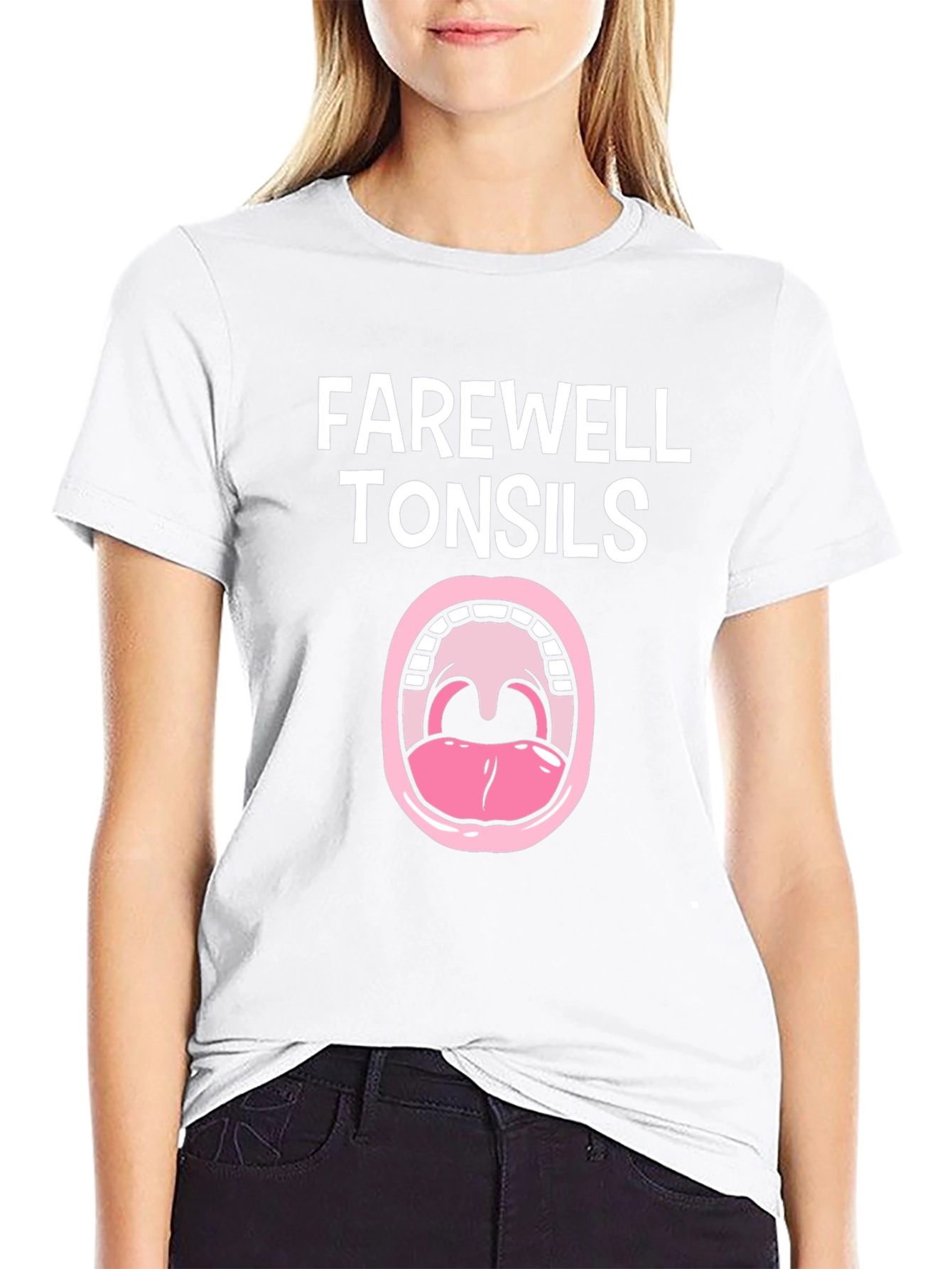 Farewell Tonsils Black Graphic Tee