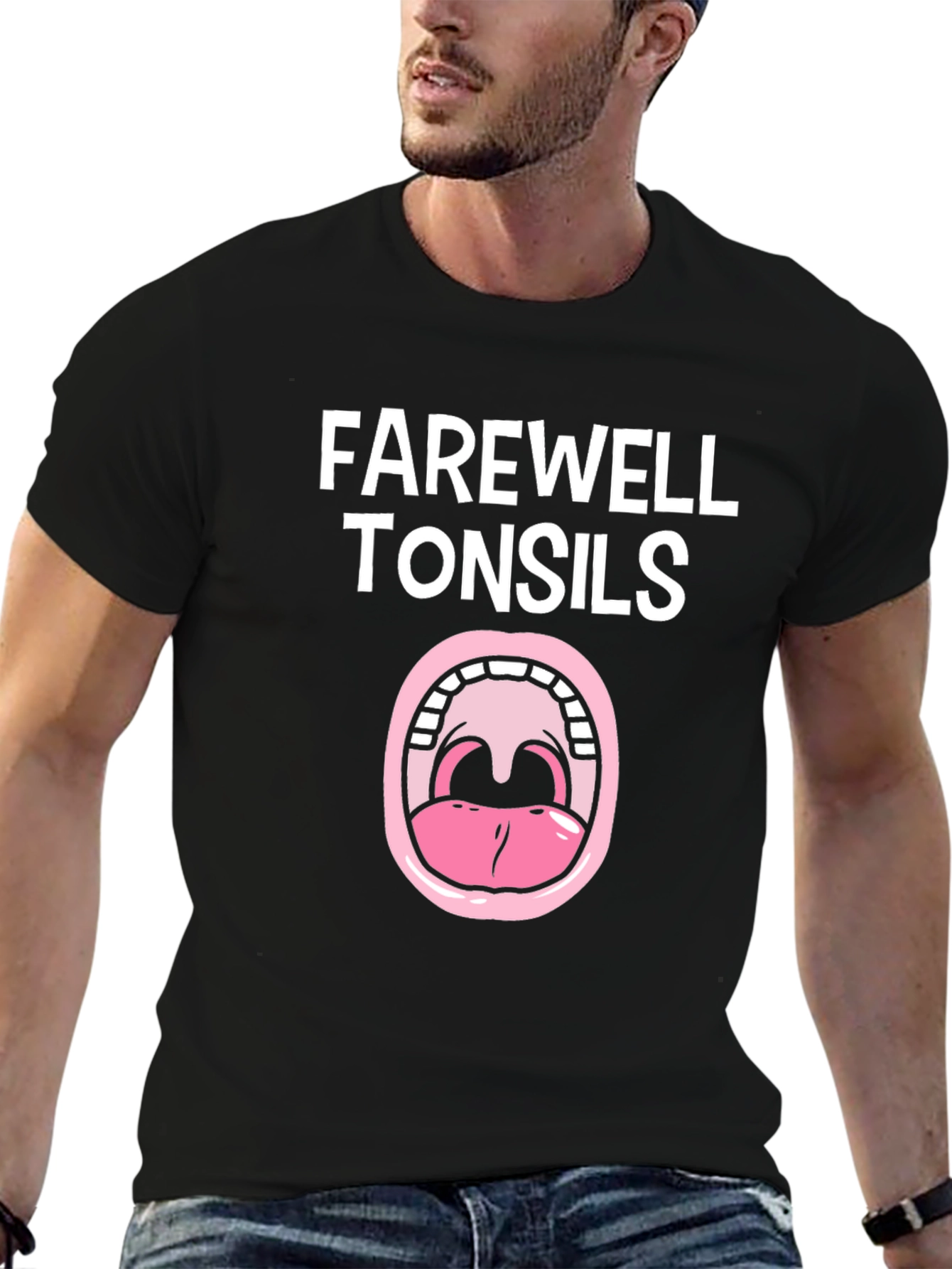Farewell Tonsils Black Graphic Tee
