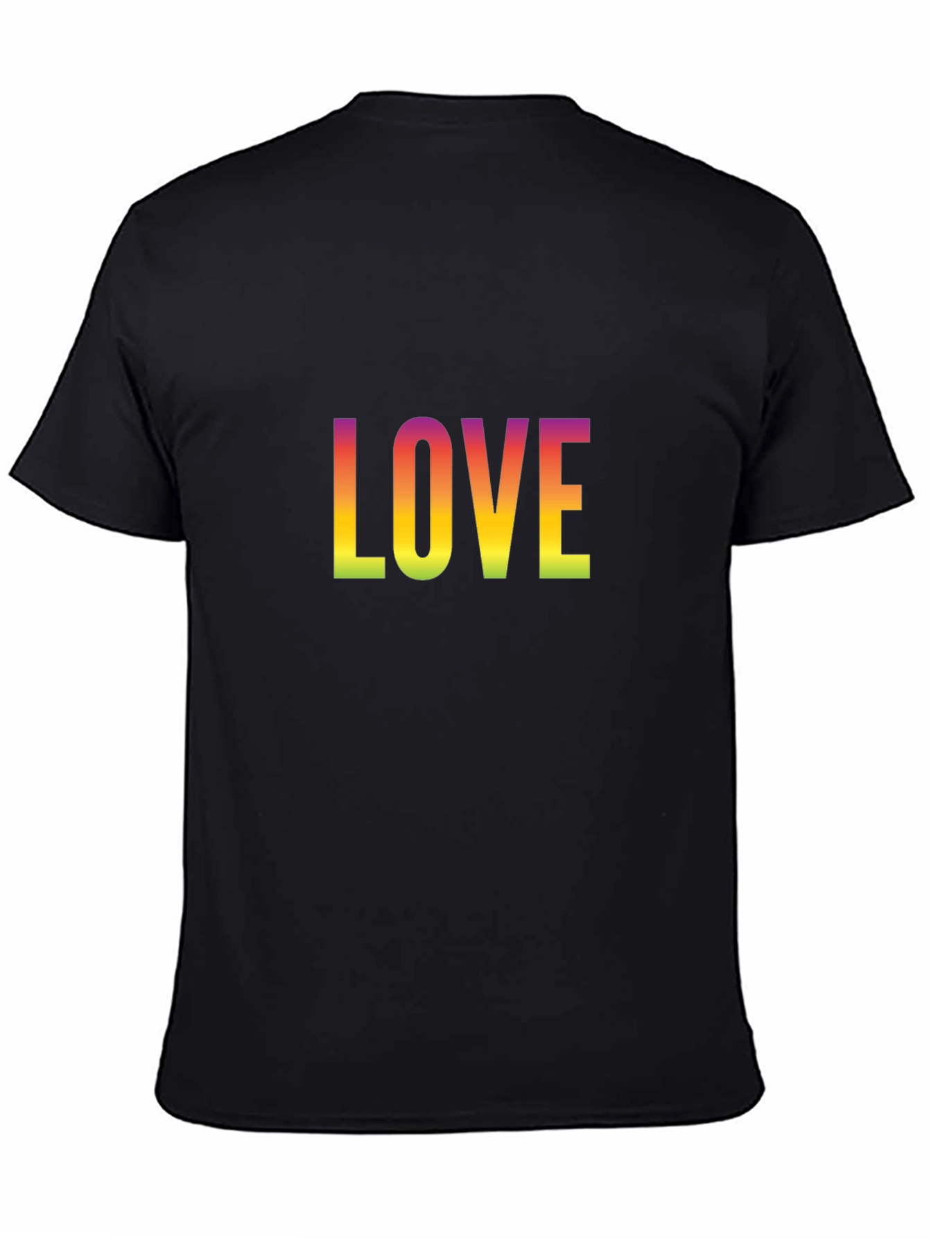 Rainbow Love Graphic Black T-Shirt