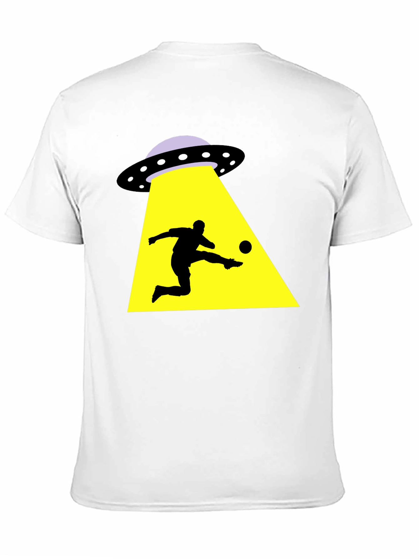Alien Abduction Soccer T-Shirt - Black Cotton Tee