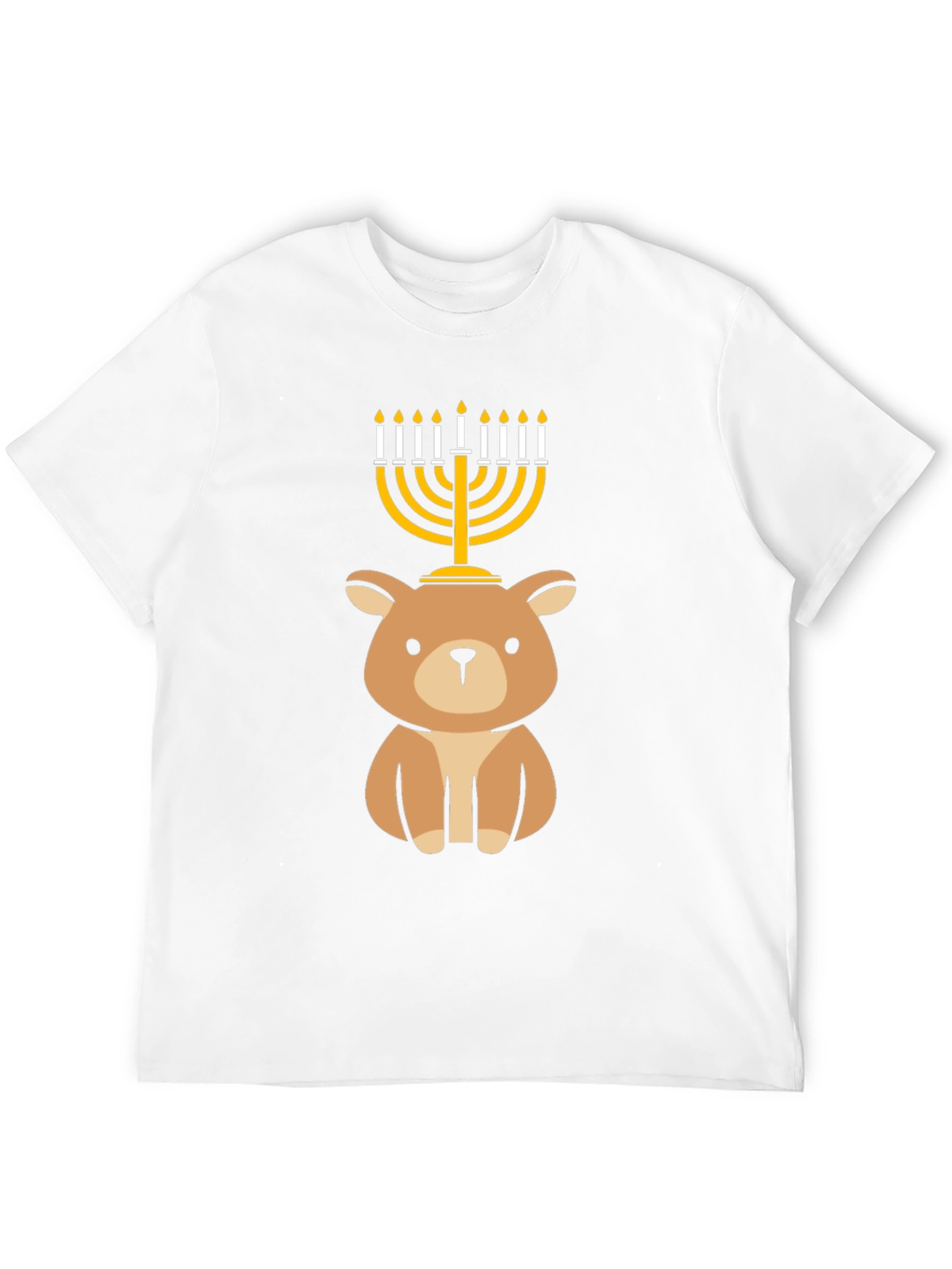 Cute Hanukkah Bear Menorah T-Shirt