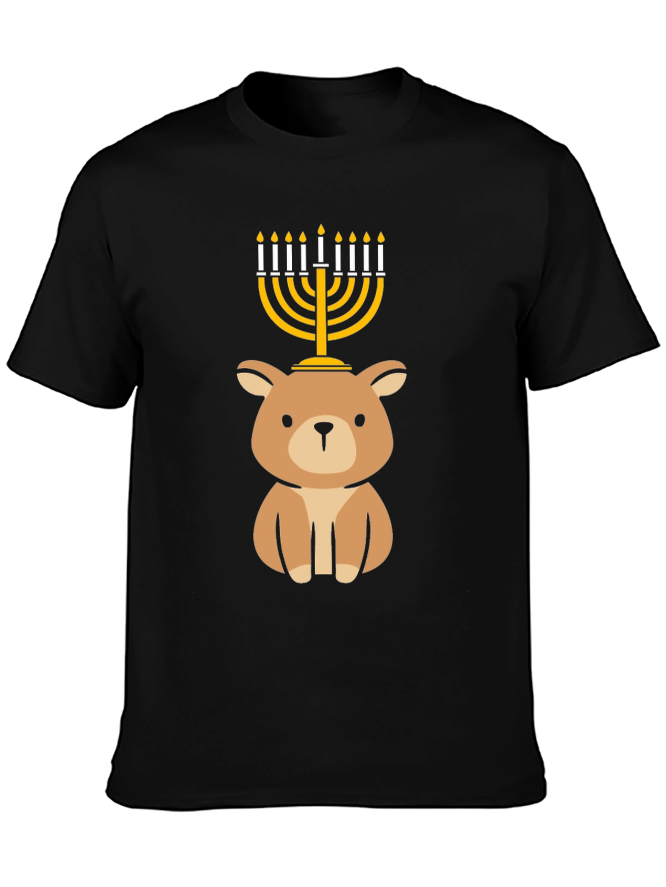Cute Hanukkah Bear Menorah T-Shirt
